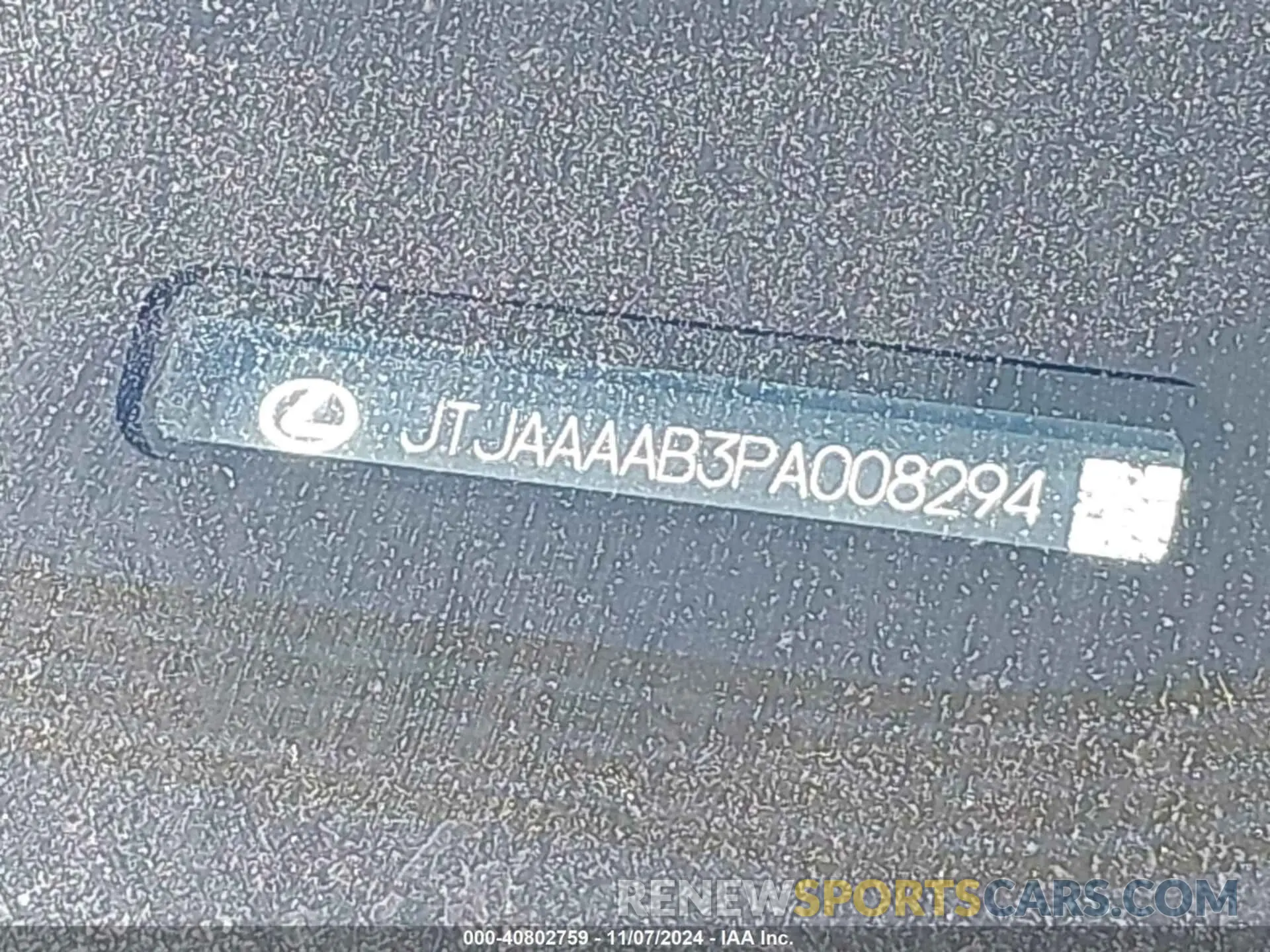 9 Фотография поврежденного автомобиля JTJAAAAB3PA008294 LEXUS RZ 450E 2023