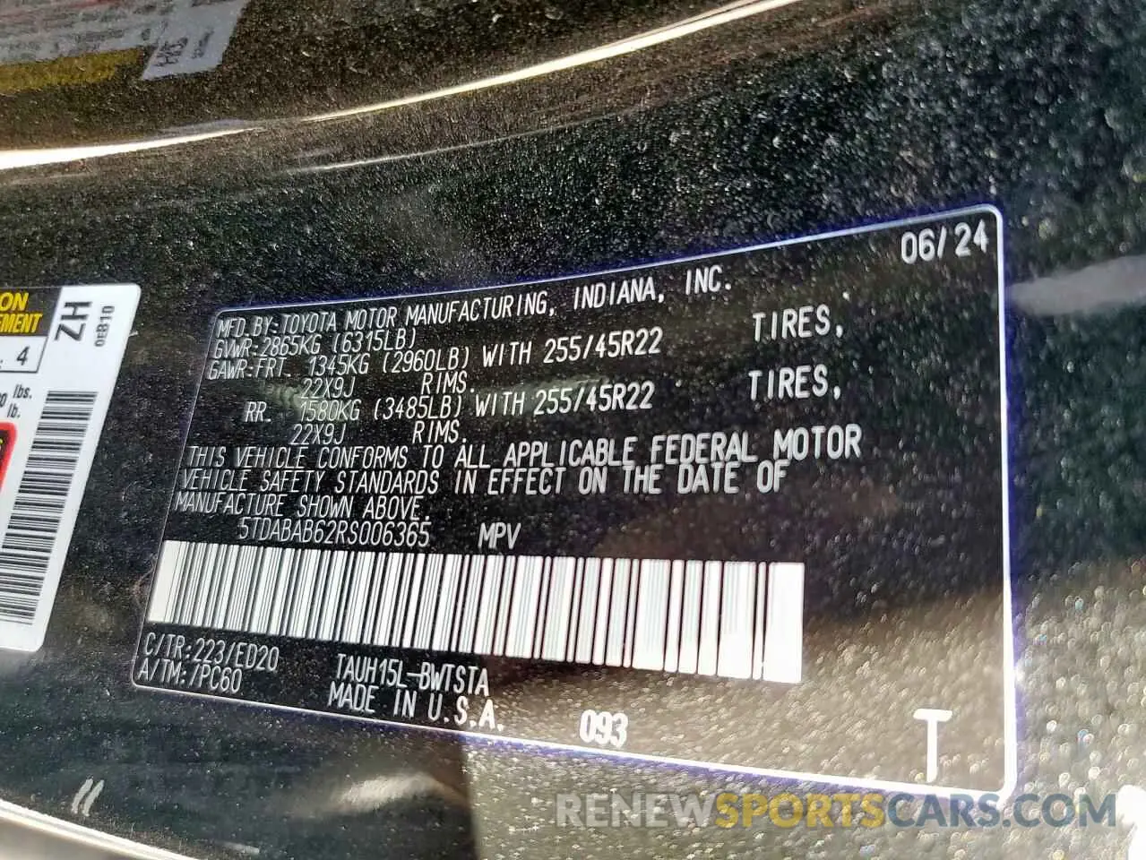 15 Фотография поврежденного автомобиля 5TDABAB62RS006365 LEXUS TX 500H F 2024