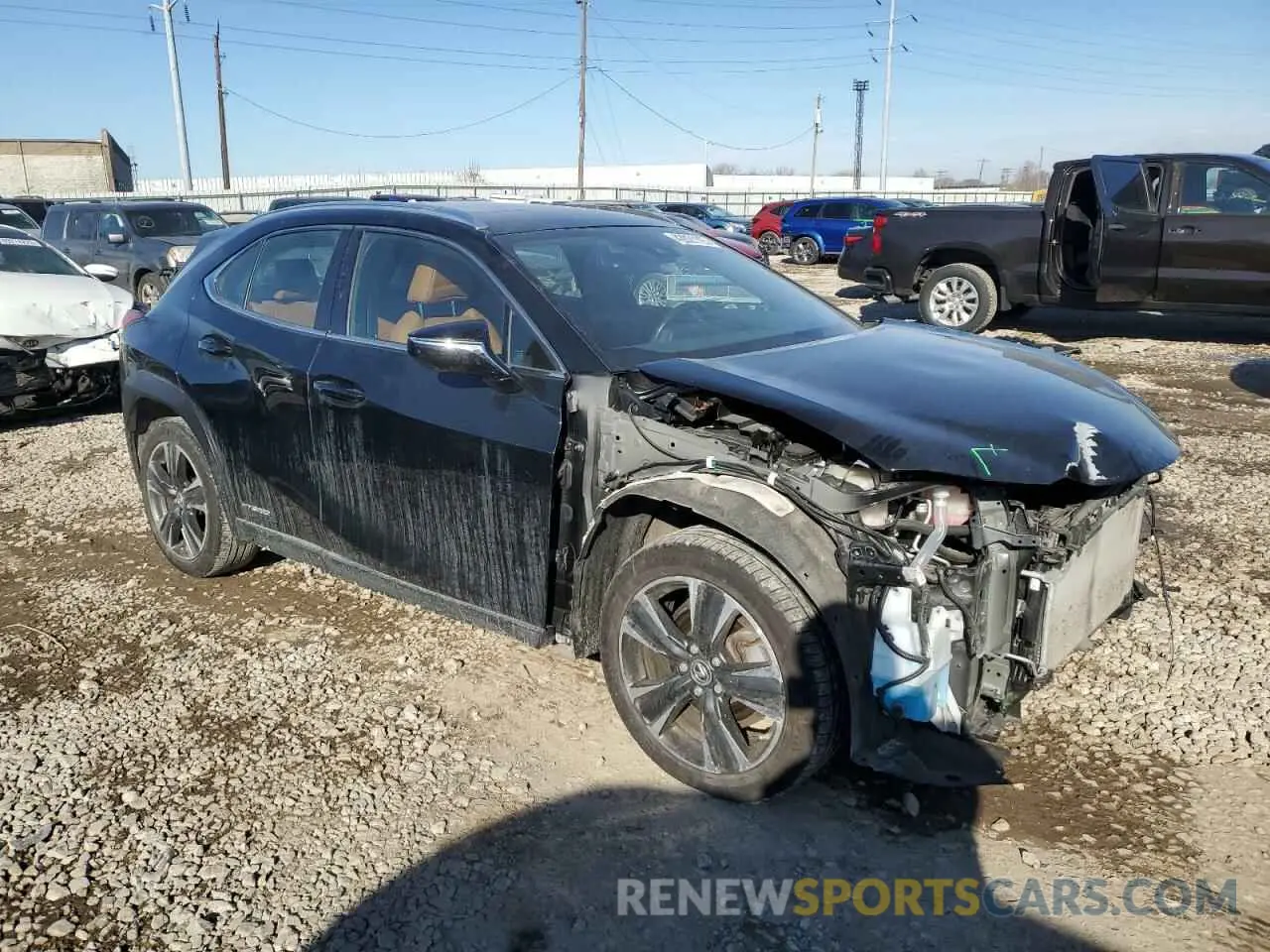 4 Фотография поврежденного автомобиля JTHU9JBH0K2006211 LEXUS UX 250H 2019