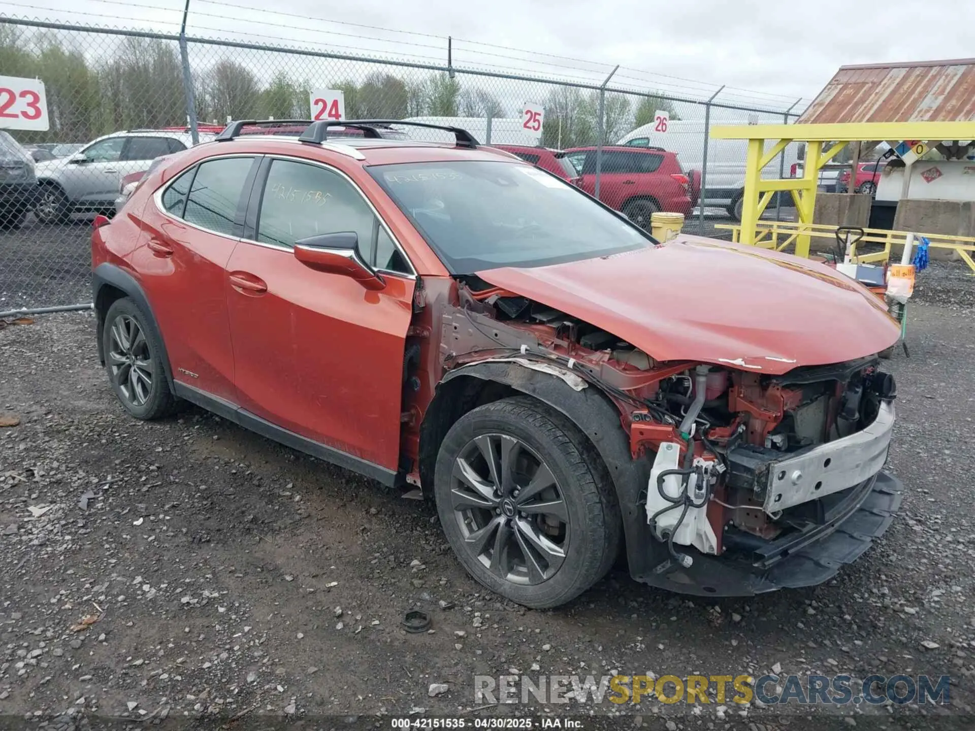 1 Photograph of a damaged car JTHU9JBH3K2003383 LEXUS UX 250H 2019
