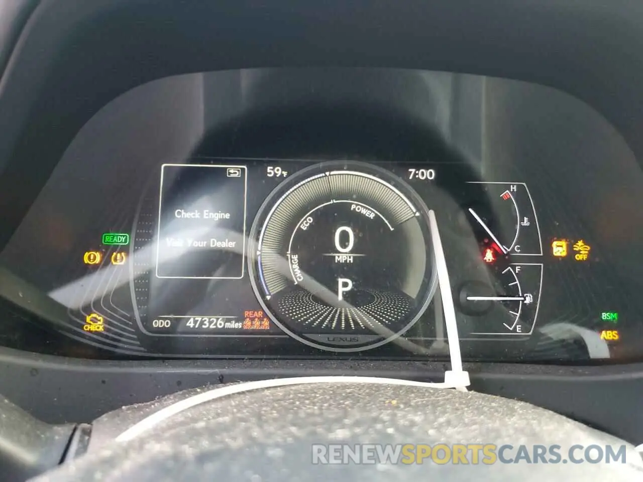 9 Фотография поврежденного автомобиля JTHP9JBH1L2020200 LEXUS UX 250H 2020