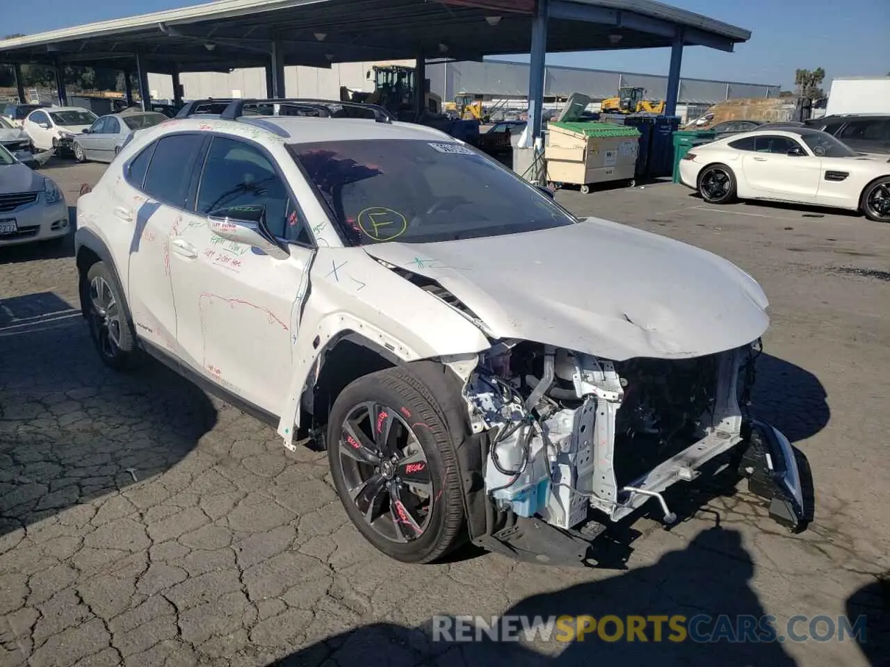 1 Photograph of a damaged car JTHX9JBH1M2040433 LEXUS UX 250H 2021