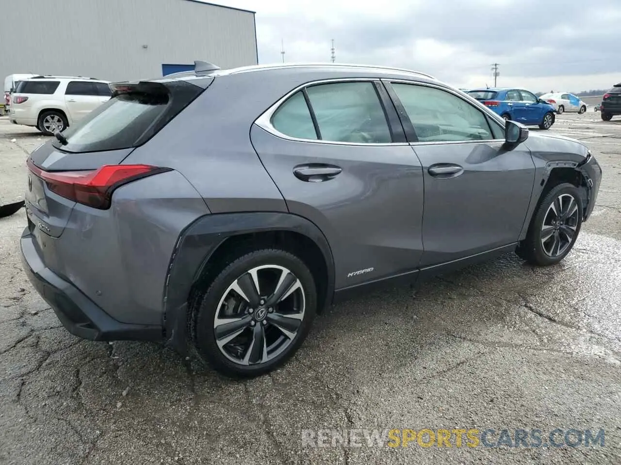 3 Фотография поврежденного автомобиля JTHX9JBH3M2037646 LEXUS UX 250H 2021