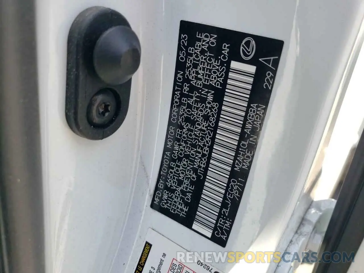 13 Photograph of a damaged car JTHB6JBH2R2168268 LEXUS UX 250H BA 2024