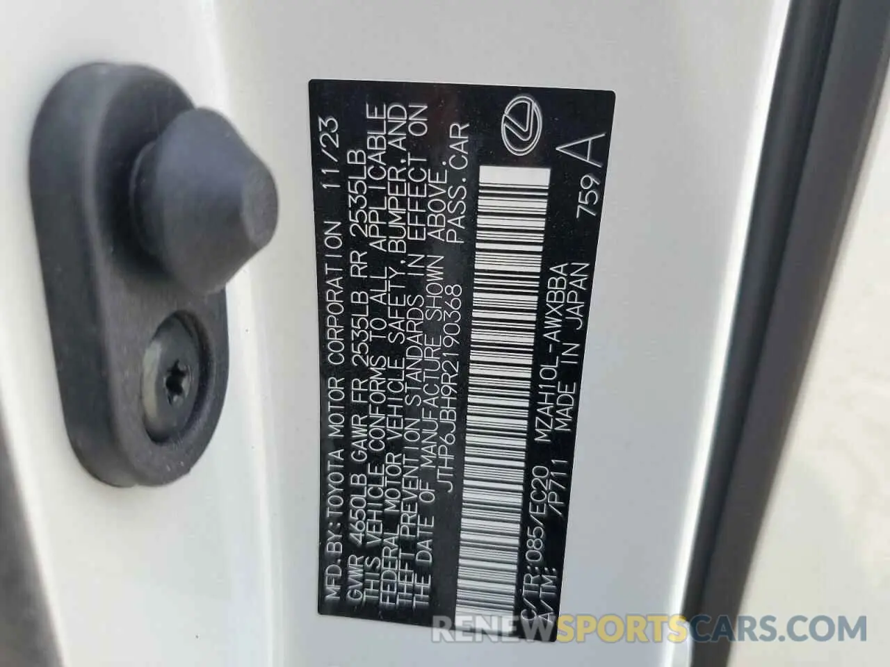 13 Photograph of a damaged car JTHP6JBH9R2190368 LEXUS UX 250H PR 2024
