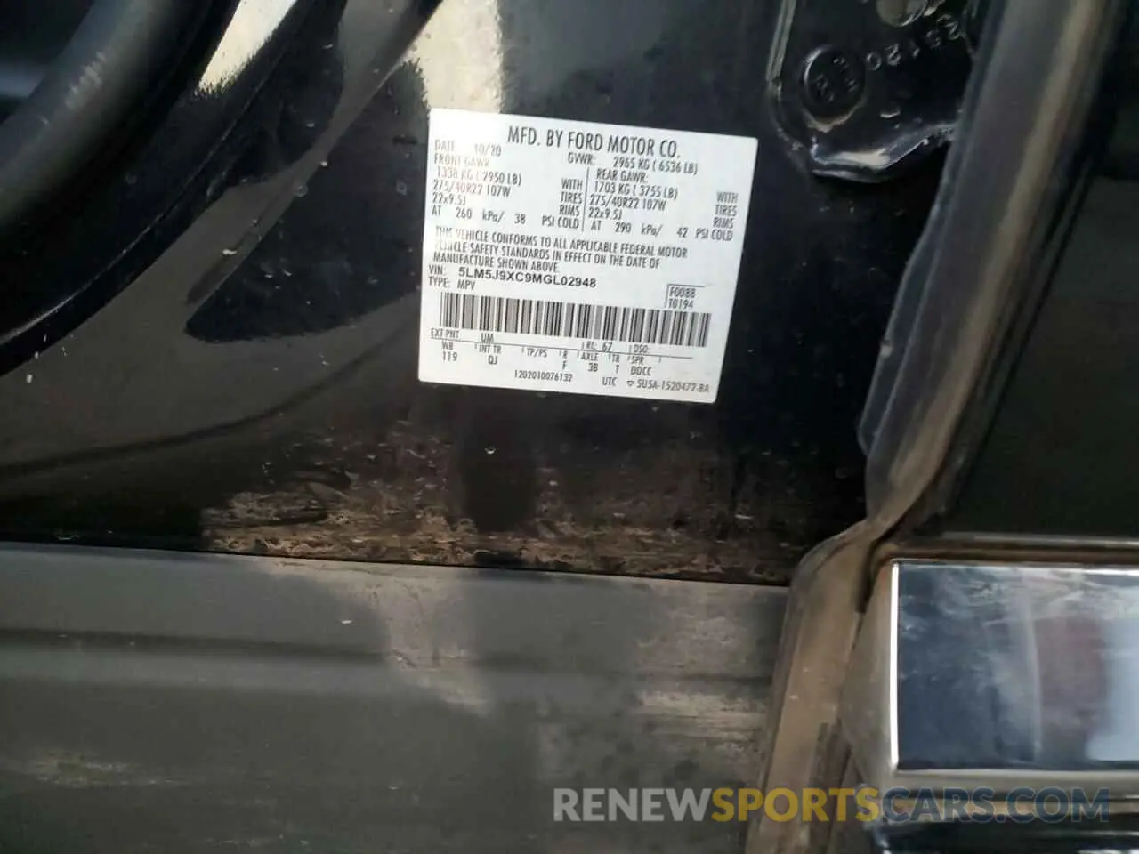 13 Photograph of a damaged car 5LM5J9XC9MGL02948 LINCOLN AVIATOR 2021