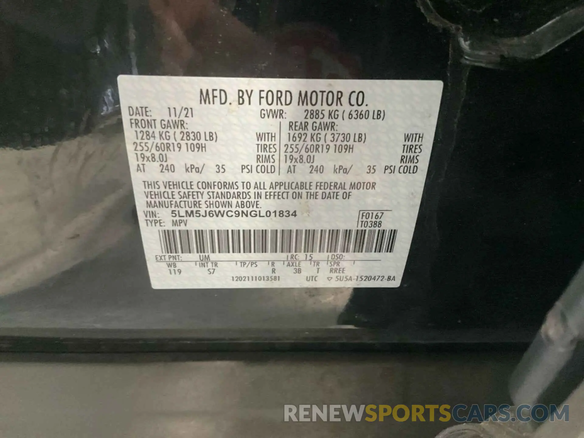 2 Фотография поврежденного автомобиля 5LM5J6WC9NGL01834 LINCOLN AVIATOR 2022