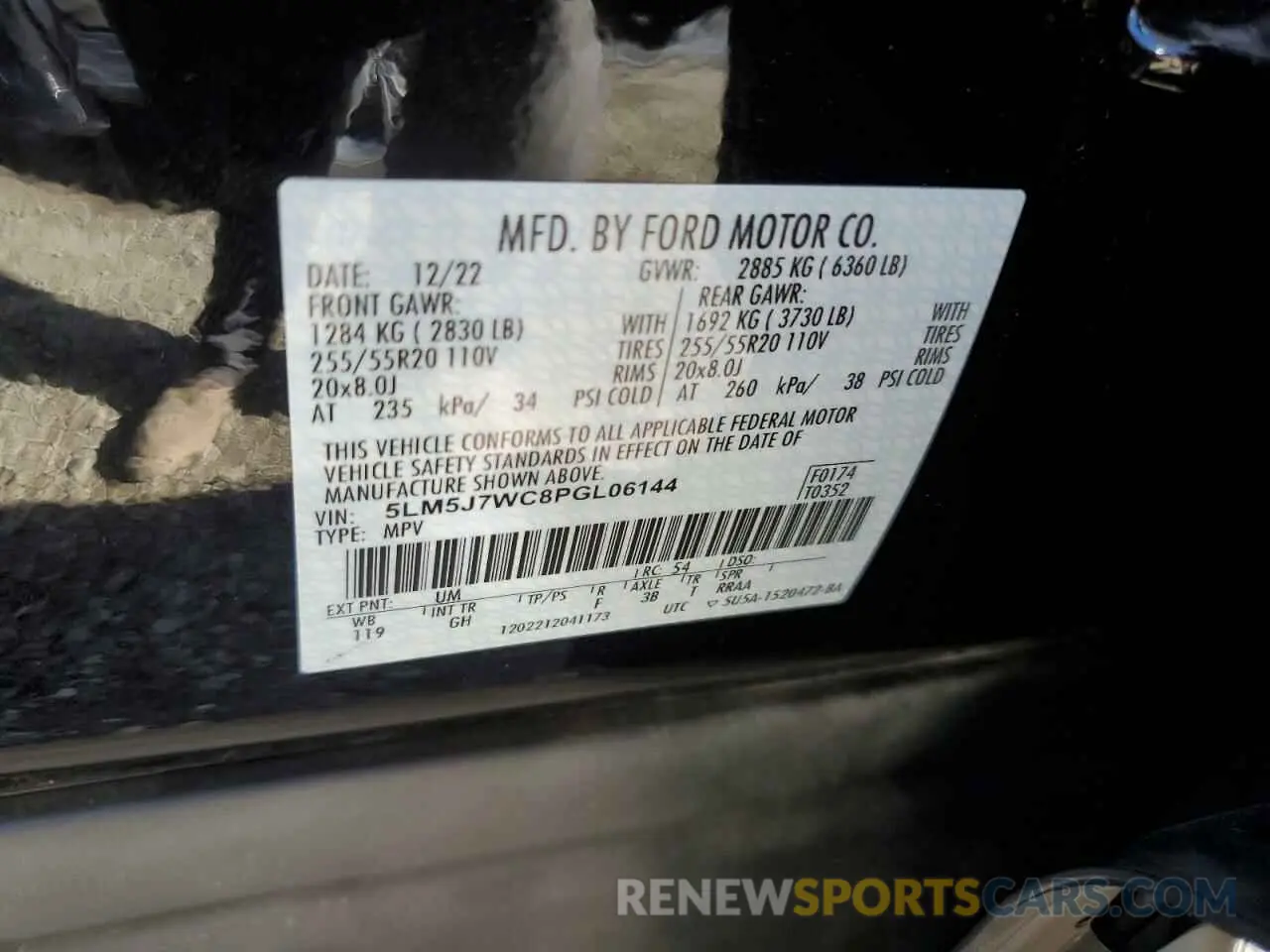 14 Photograph of a damaged car 5LM5J7WC8PGL06144 LINCOLN AVIATOR 2023