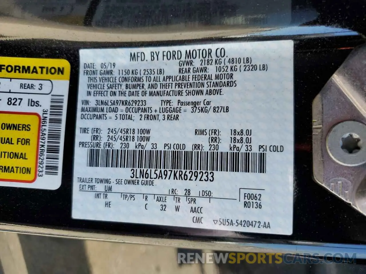 12 Фотография поврежденного автомобиля 3LN6L5A97KR629233 LINCOLN MKZ 2019