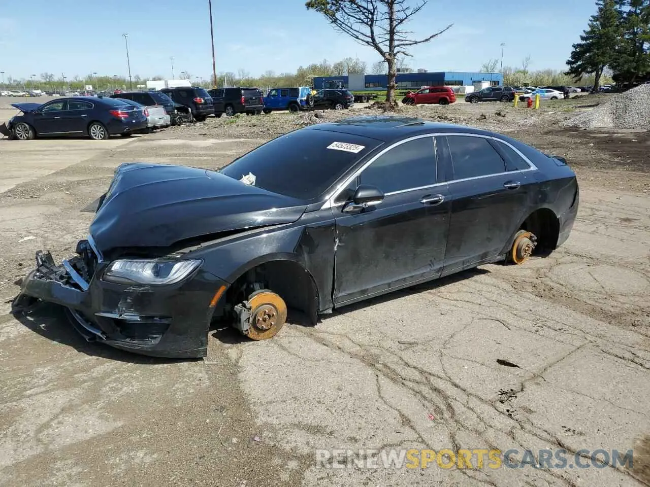 1 Photograph of a damaged car 3LN6L5D98KR607589 LINCOLN MKZ 2019