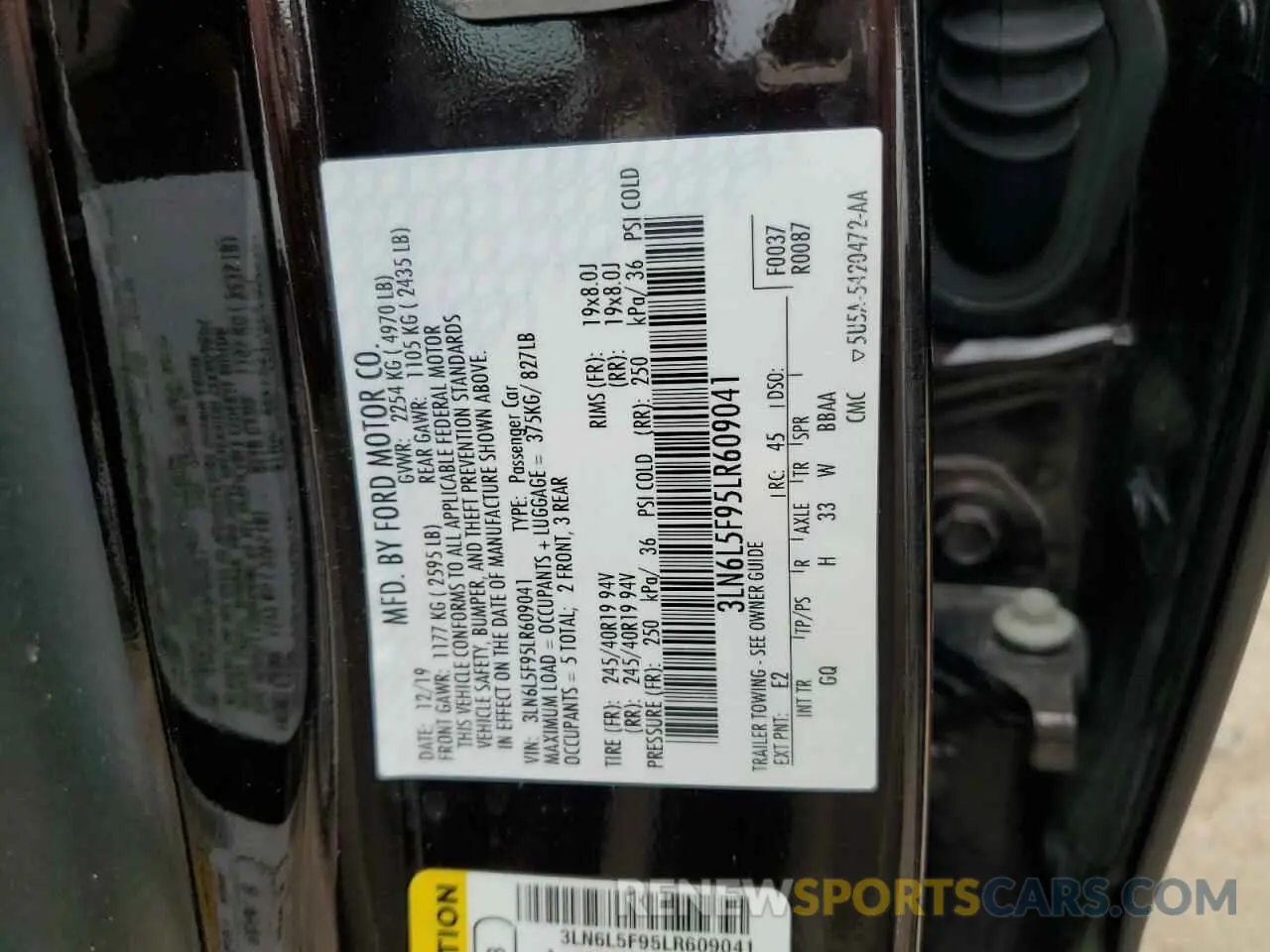 12 Фотография поврежденного автомобиля 3LN6L5F95LR609041 LINCOLN MKZ 2020