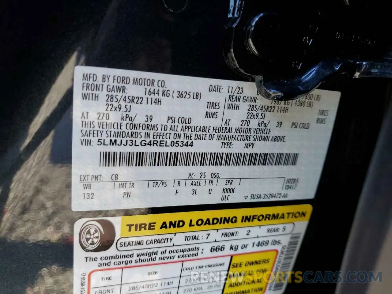 15 Photograph of a damaged car 5LMJJ3LG4REL05344 LINCOLN NAVIGATOR 2024