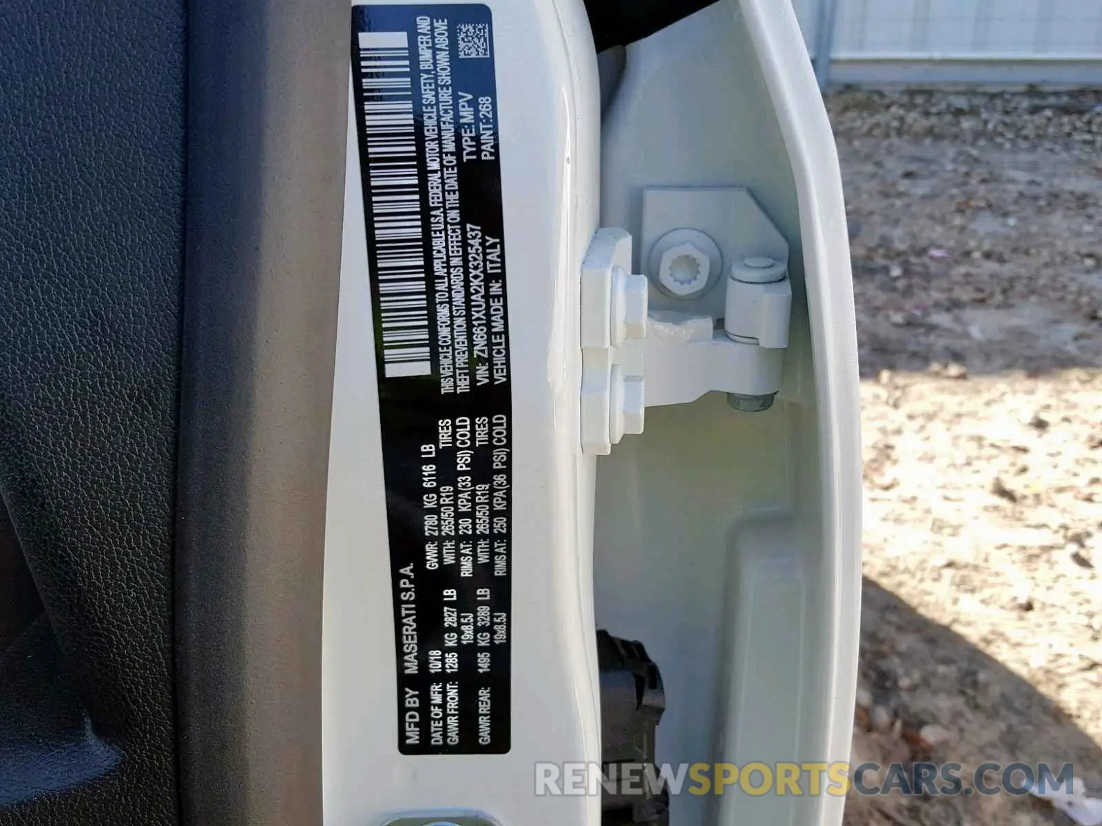 10 Photograph of a damaged car ZN661XUA2KX325437 MASERATI ALL MODELS 2019