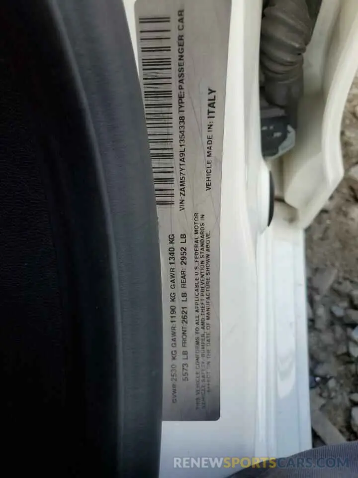 12 Фотография поврежденного автомобиля ZAM57YTA9L1354338 MASERATI ALL MODELS 2020