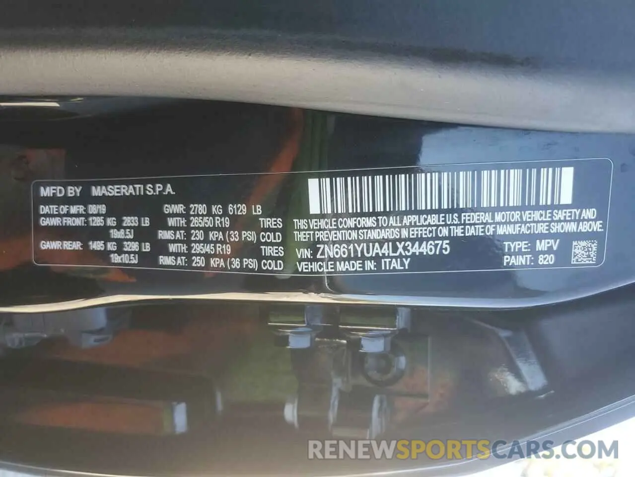 15 Фотография поврежденного автомобиля ZN661YUA4LX344675 MASERATI ALL MODELS 2020