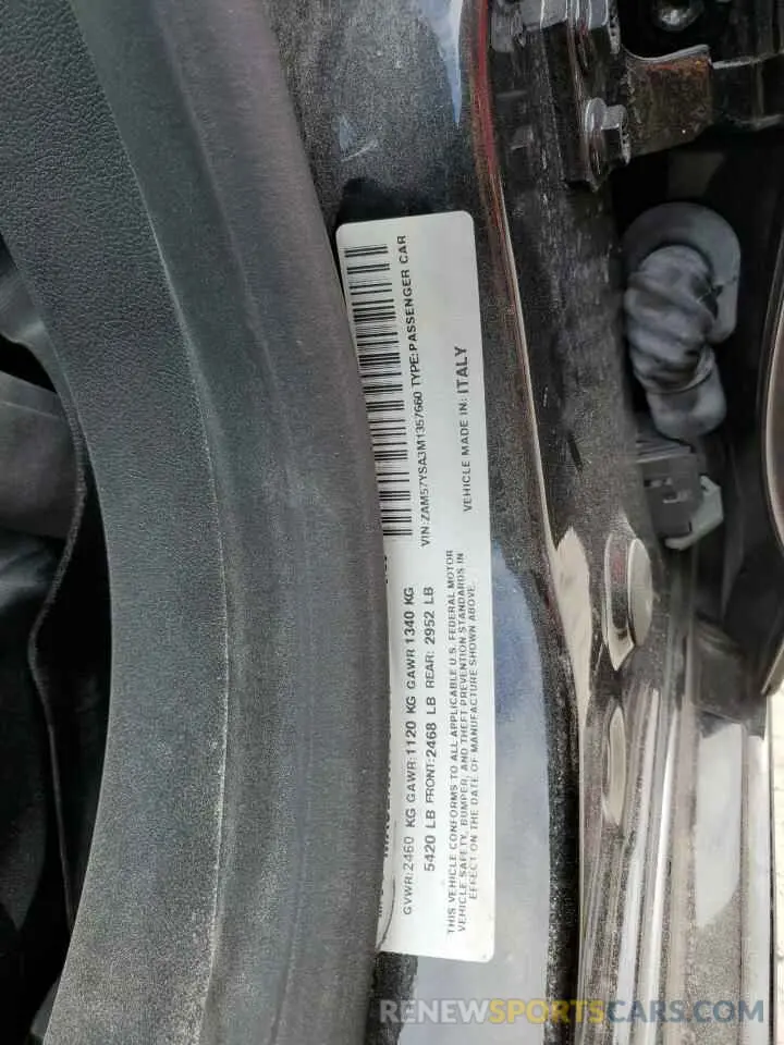 13 Photograph of a damaged car ZAM57YSA3M1357660 MASERATI ALL MODELS 2021