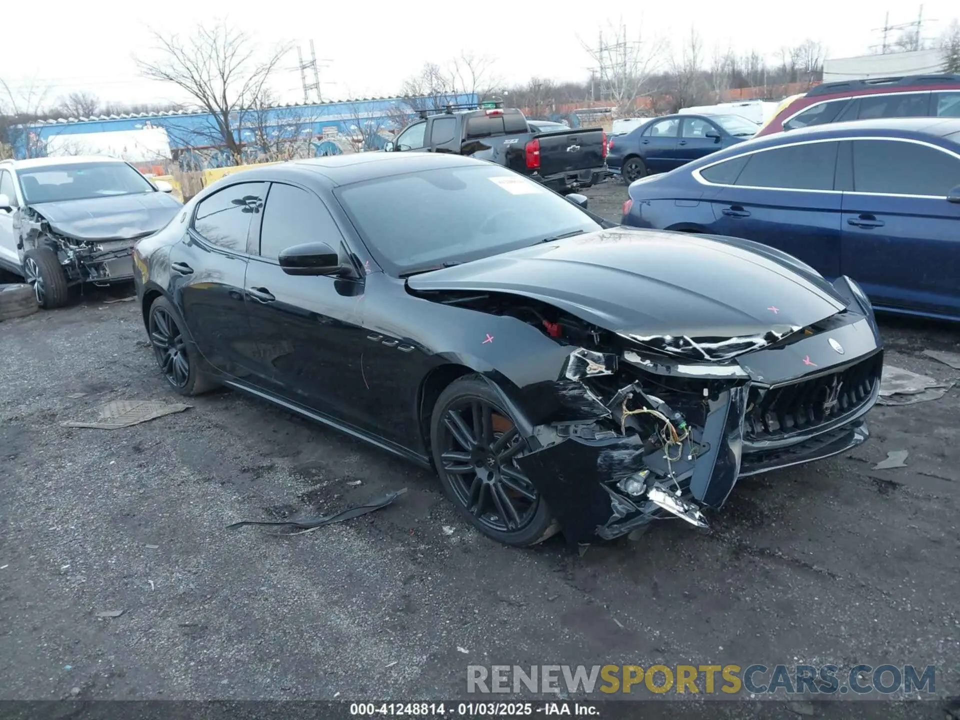 1 Photograph of a damaged car ZAM57XSA9K1322970 MASERATI GHIBLI 2019