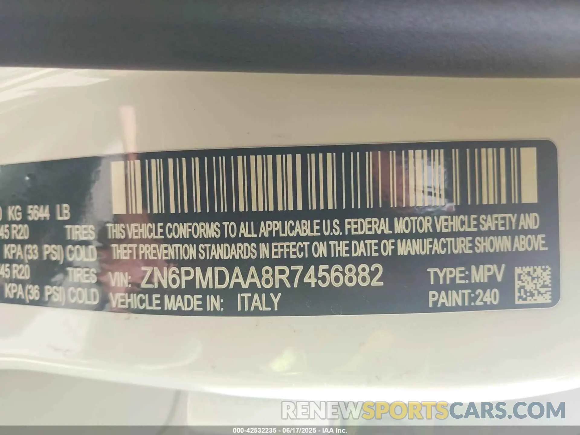 9 Photograph of a damaged car ZN6PMDAA8R7456882 MASERATI GRECALE 2024