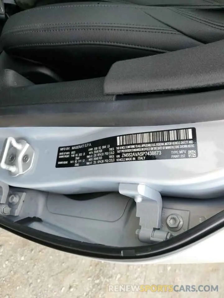 13 Фотография поврежденного автомобиля ZN682AVA5P7438873 MASERATI GRECALE GT 2023