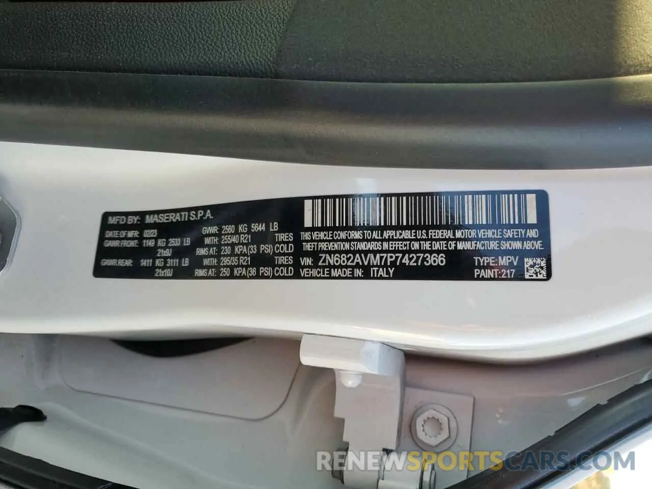 14 Фотография поврежденного автомобиля ZN682AVM7P7427366 MASERATI GRECALE MO 2023