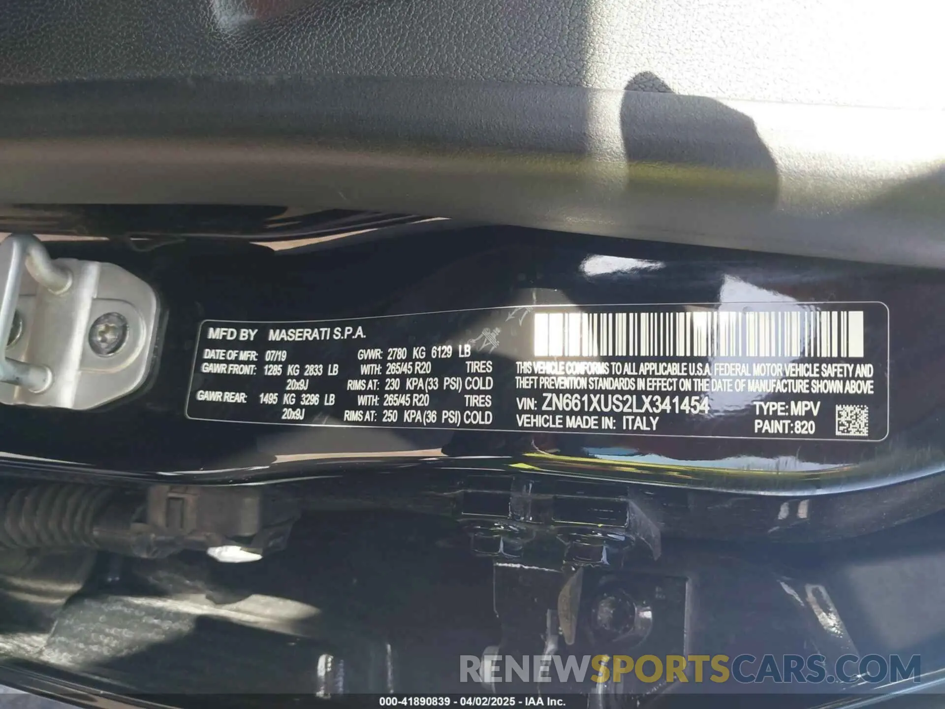 9 Фотография поврежденного автомобиля ZN661XUS2LX341454 MASERATI LEVANTE 2020