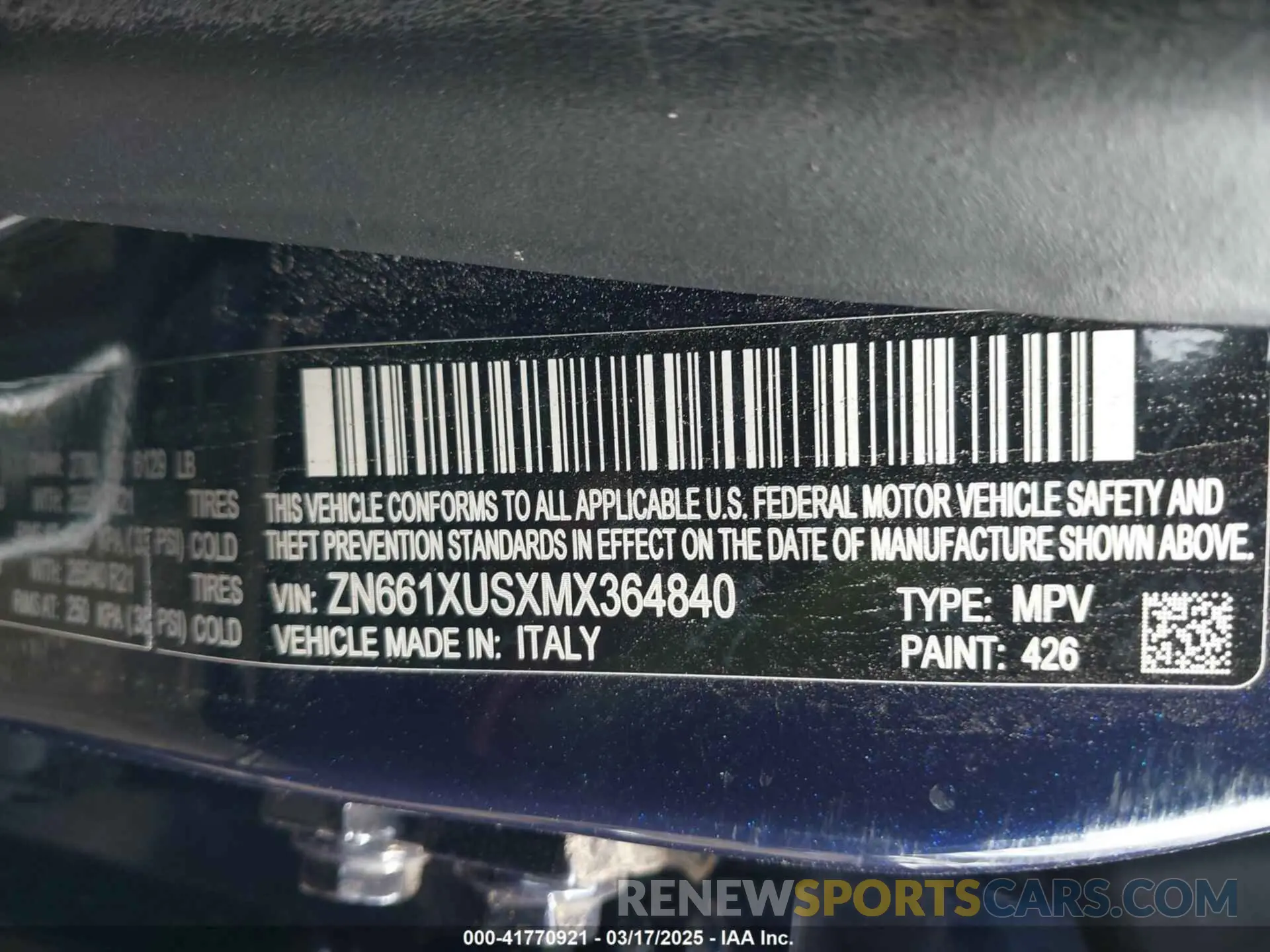 9 Фотография поврежденного автомобиля ZN661XUSXMX364840 MASERATI LEVANTE 2021