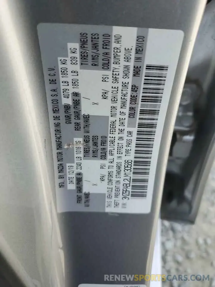 12 Фотография поврежденного автомобиля 3MZBPABL2LM130586 MAZDA 3 2020
