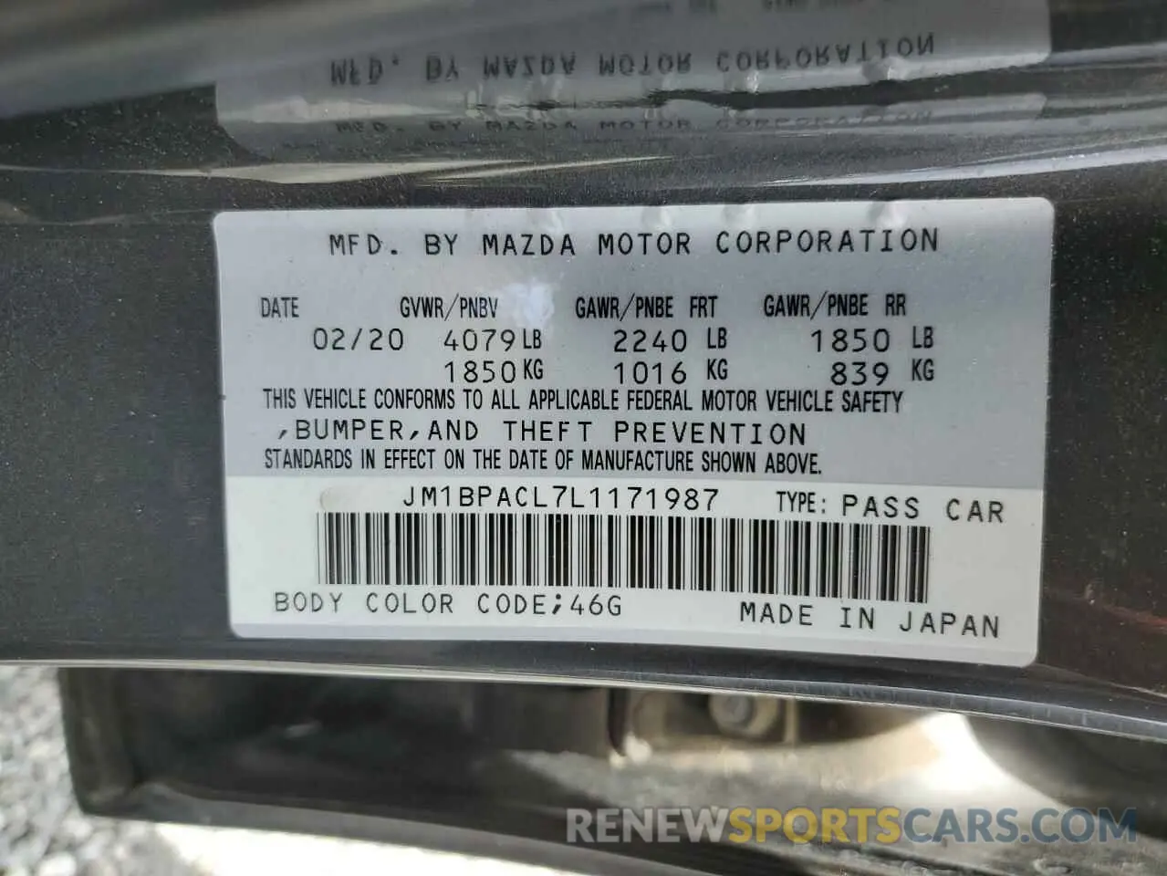 12 Фотография поврежденного автомобиля JM1BPACL7L1171987 MAZDA 3 2020