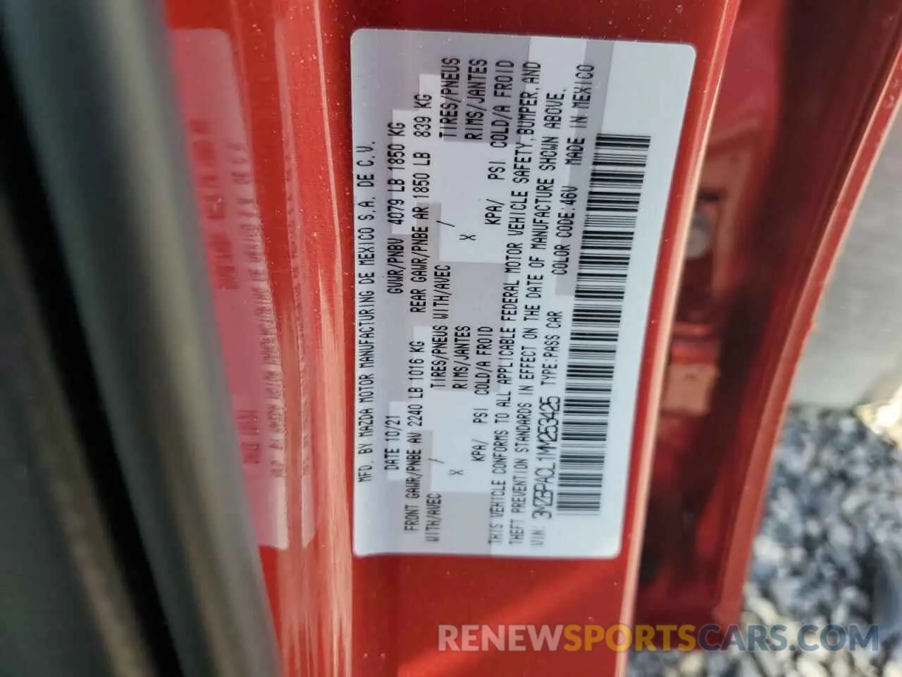 12 Фотография поврежденного автомобиля 3MZBPACL1MM253425 MAZDA 3 2021