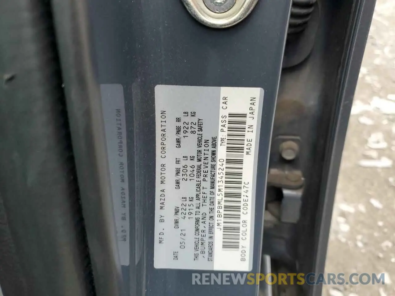 13 Фотография поврежденного автомобиля JM1BPBML5M1345240 MAZDA 3 2021
