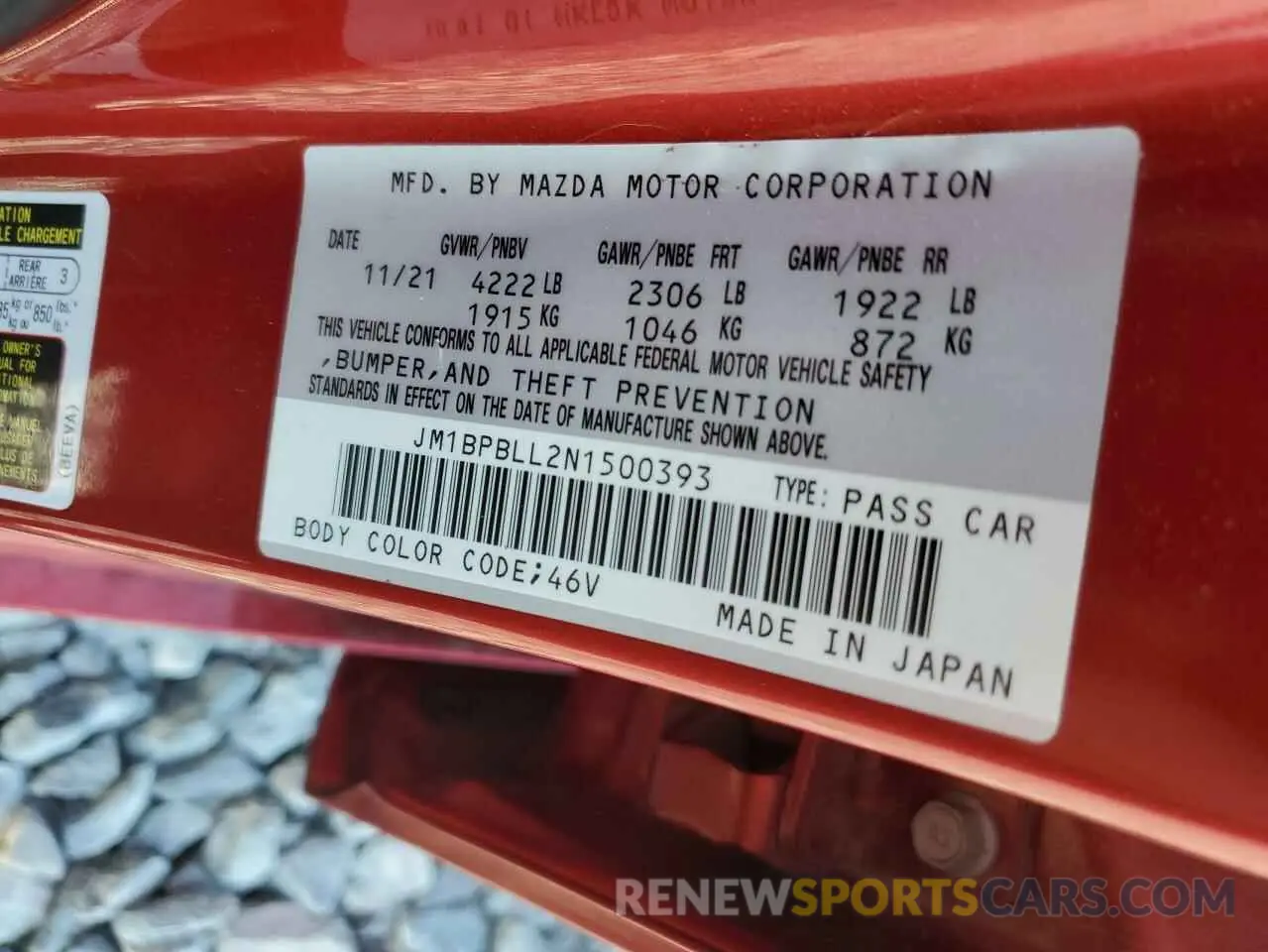 12 Фотография поврежденного автомобиля JM1BPBLL2N1500393 MAZDA 3 2022