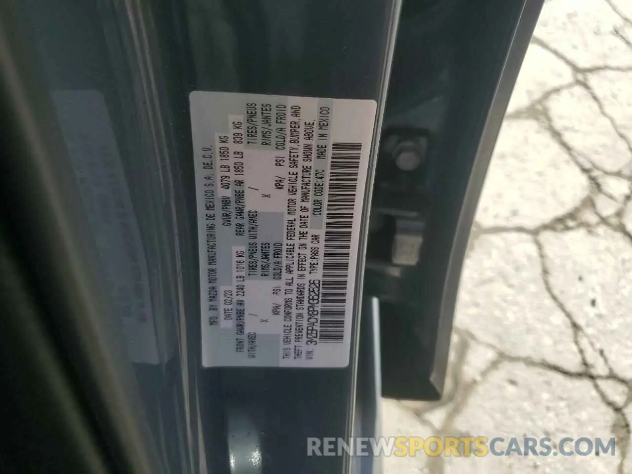 13 Photograph of a damaged car 3MZBPACM8PM362526 MAZDA 3 2023