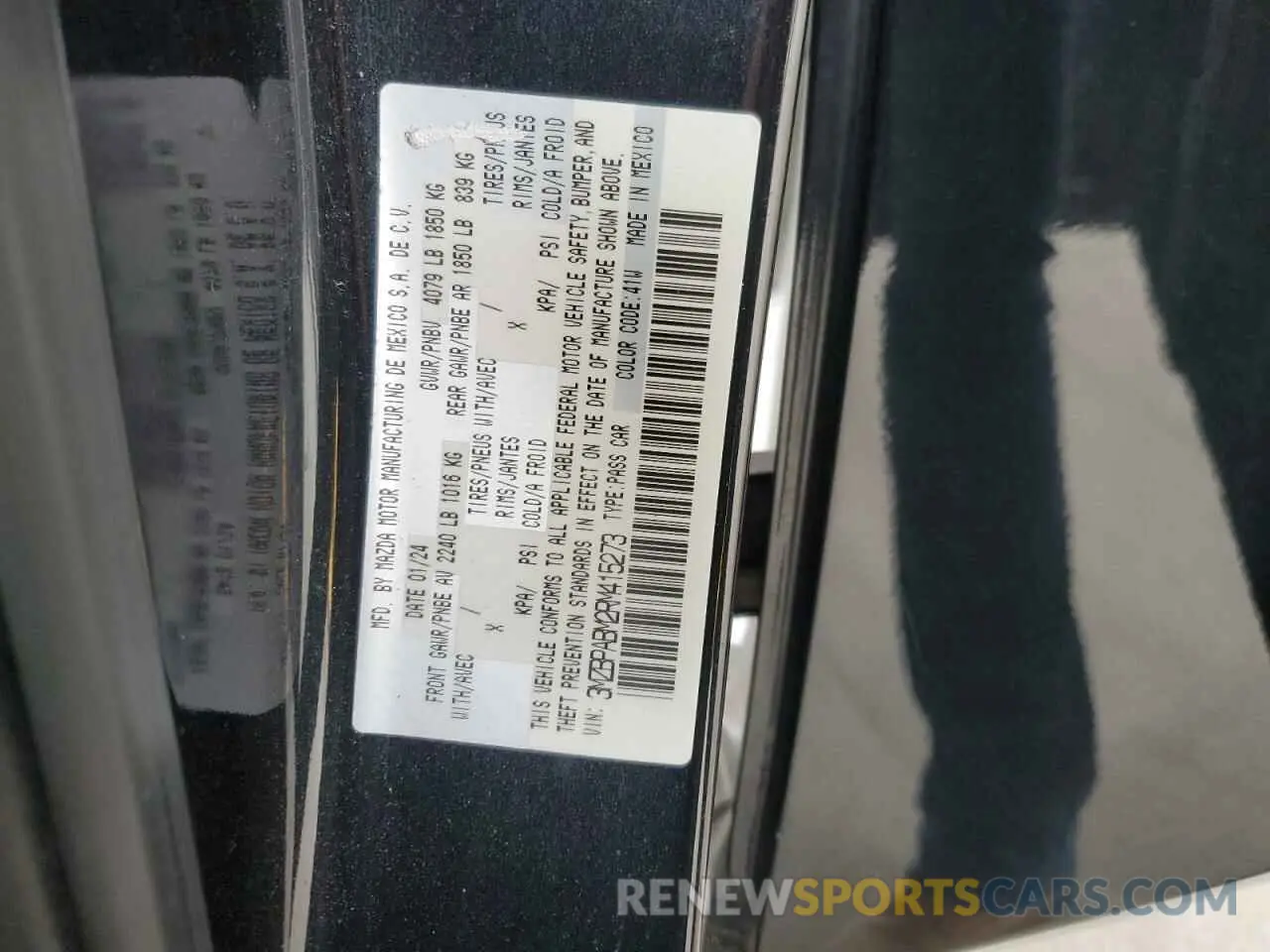 13 Фотография поврежденного автомобиля 3MZBPABM2RM415273 MAZDA 3 SELECT S 2024