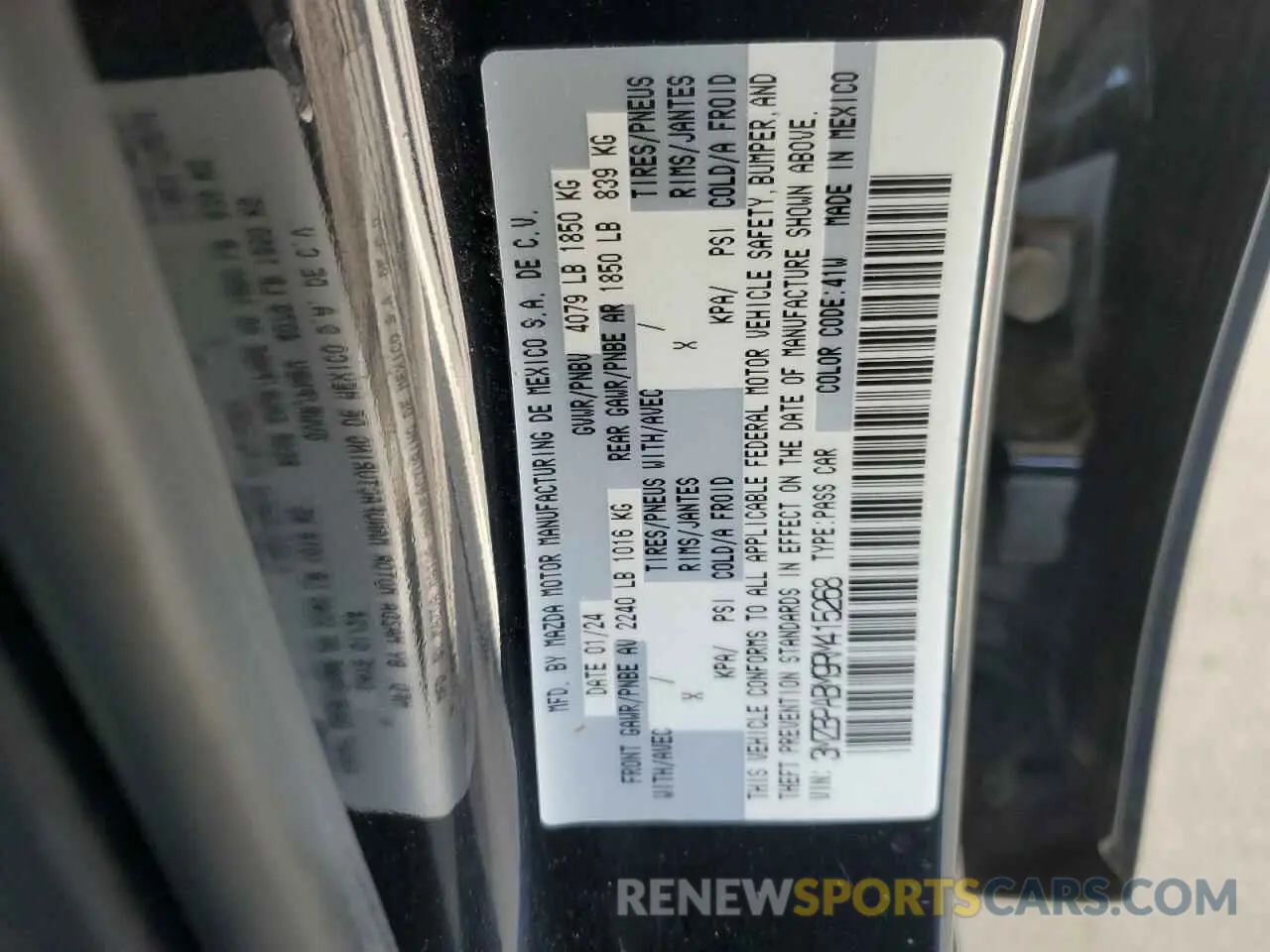 13 Фотография поврежденного автомобиля 3MZBPABM9RM415268 MAZDA 3 SELECT S 2024