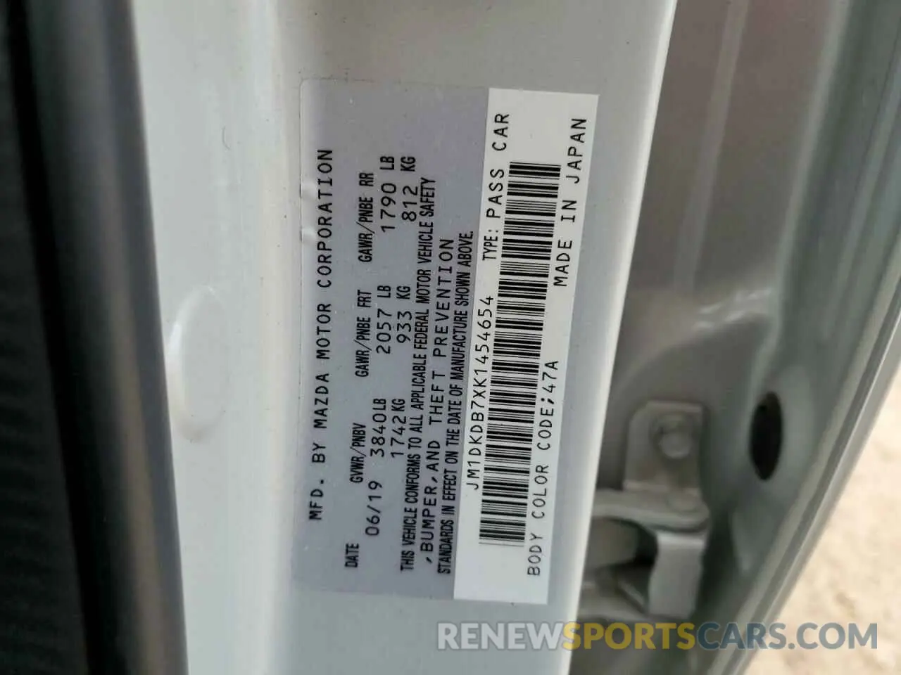16 Фотография поврежденного автомобиля JM1DKDB7XK1454654 MAZDA CX-3 2019