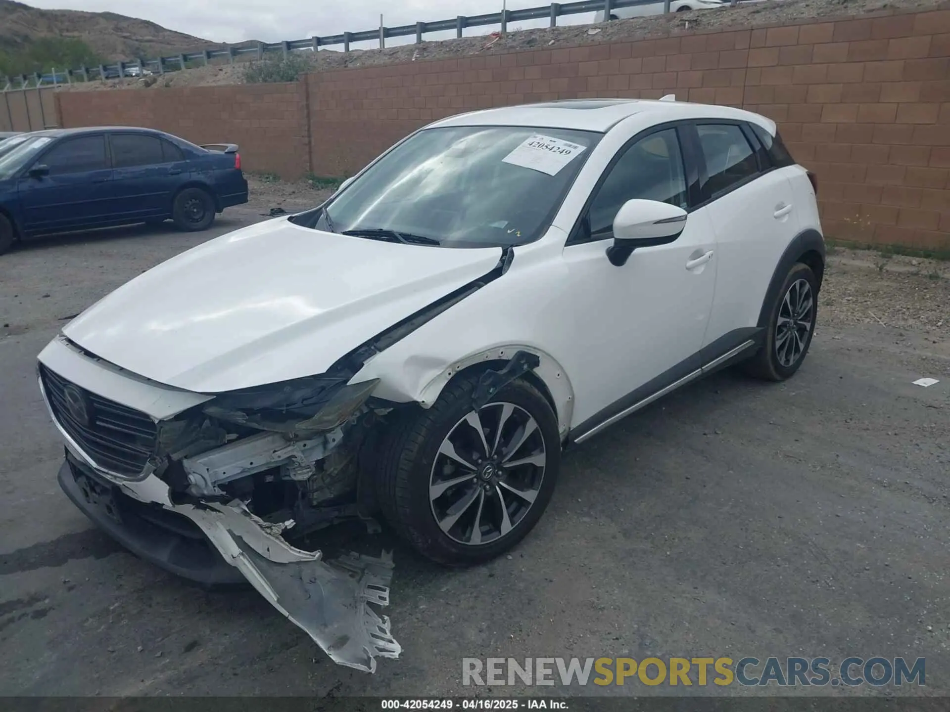2 Photograph of a damaged car JM1DKDD77K0411859 MAZDA CX-3 2019