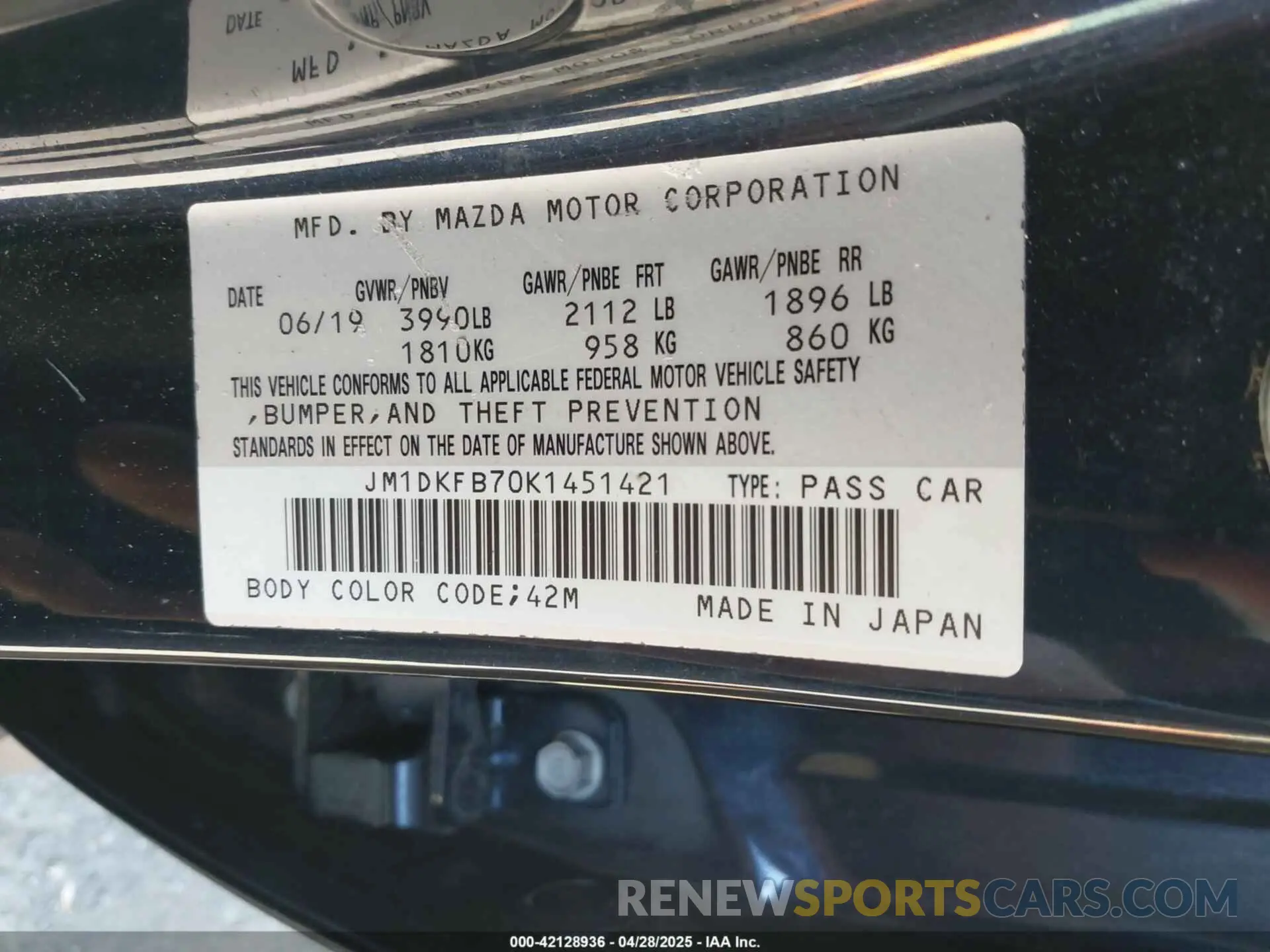 9 Фотография поврежденного автомобиля JM1DKFB70K1451421 MAZDA CX-3 2019