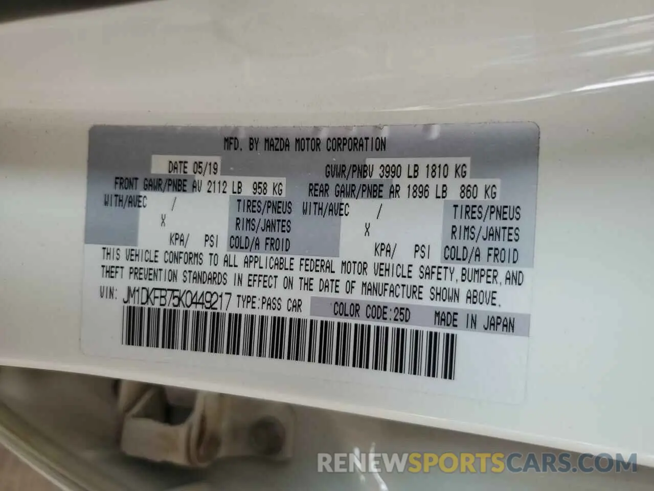14 Фотография поврежденного автомобиля JM1DKFB75K0449217 MAZDA CX-3 2019