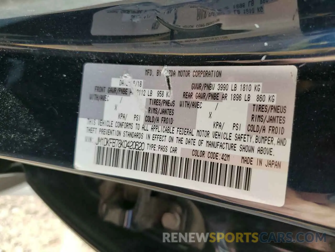 13 Photograph of a damaged car JM1DKFB78K0420620 MAZDA CX-3 2019