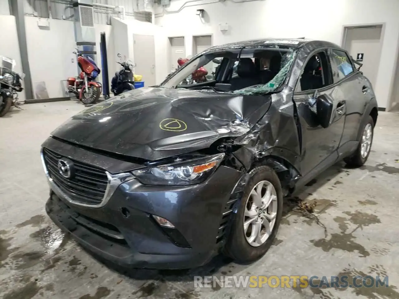 2 Photograph of a damaged car JM1DKFC77K0436383 MAZDA CX-3 2019