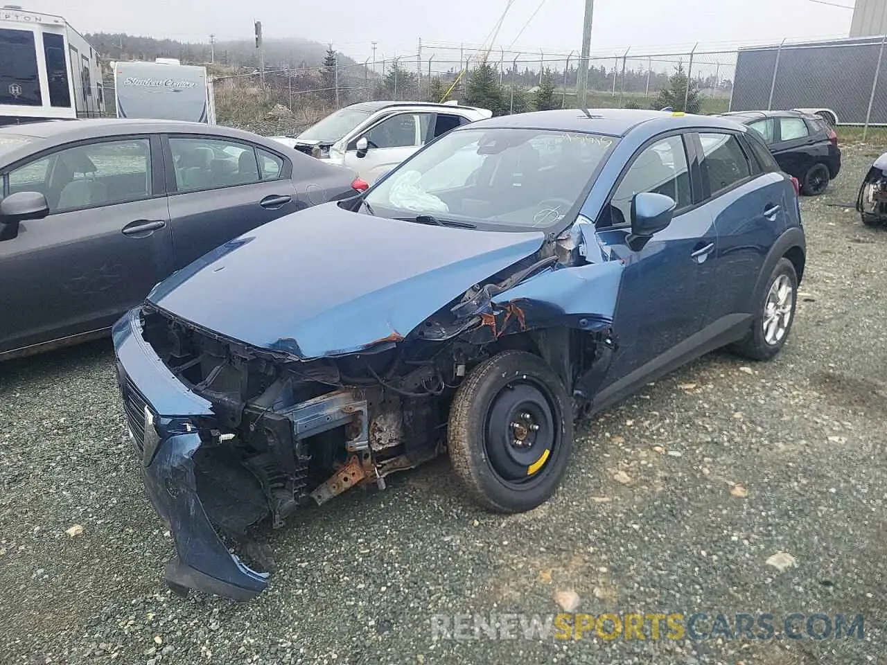 1 Photograph of a damaged car JM1DKFC78K0414606 MAZDA CX-3 2019