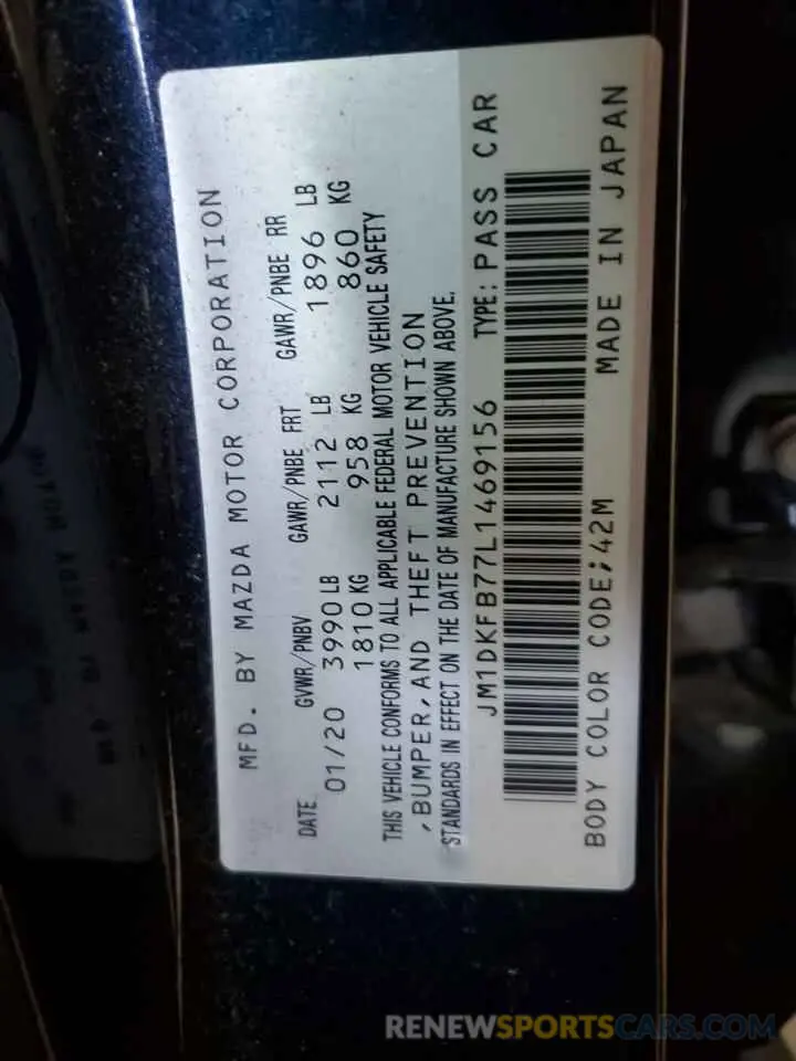 12 Фотография поврежденного автомобиля JM1DKFB77L1469156 MAZDA CX-3 2020