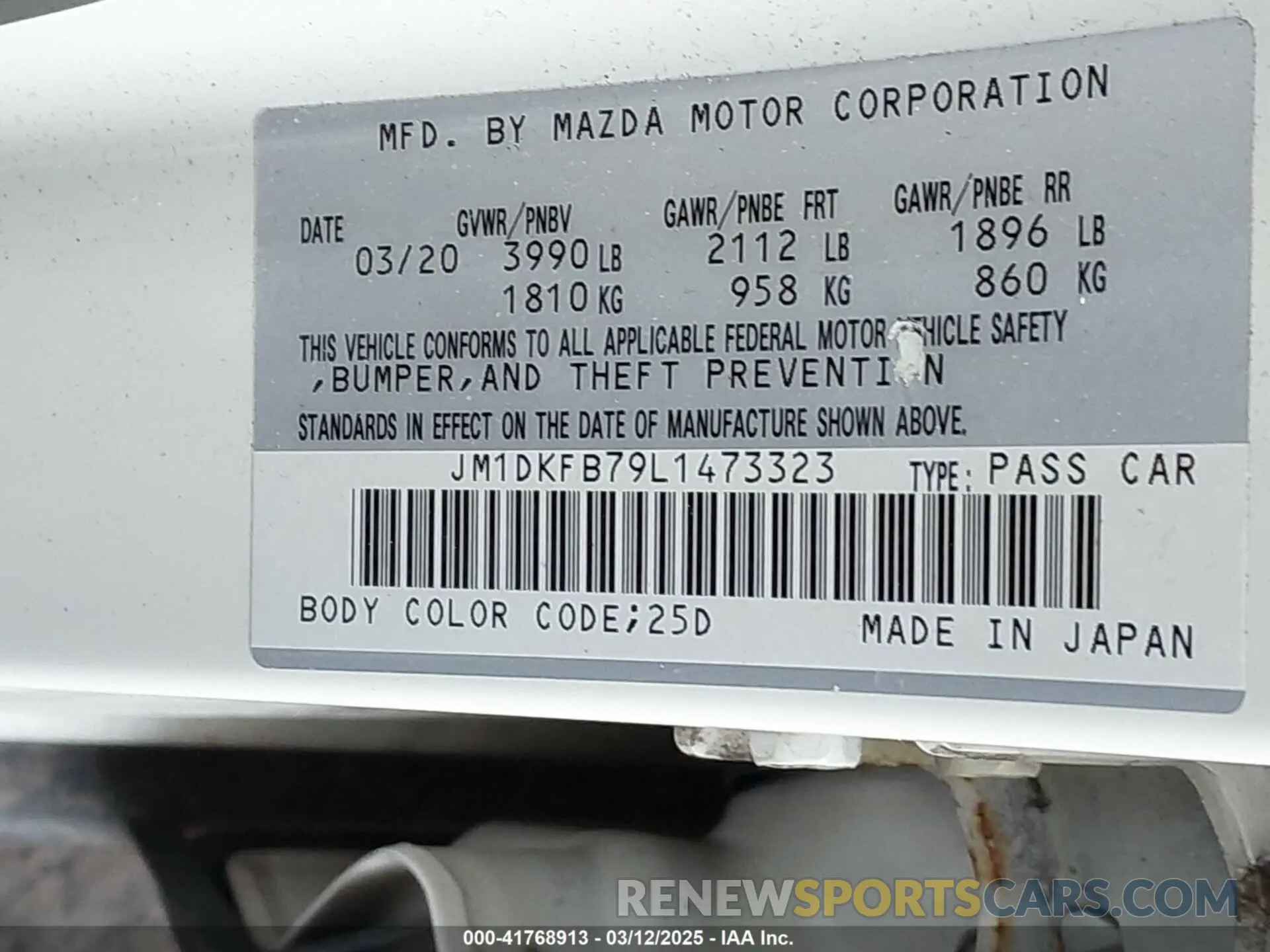 9 Фотография поврежденного автомобиля JM1DKFB79L1473323 MAZDA CX-3 2020