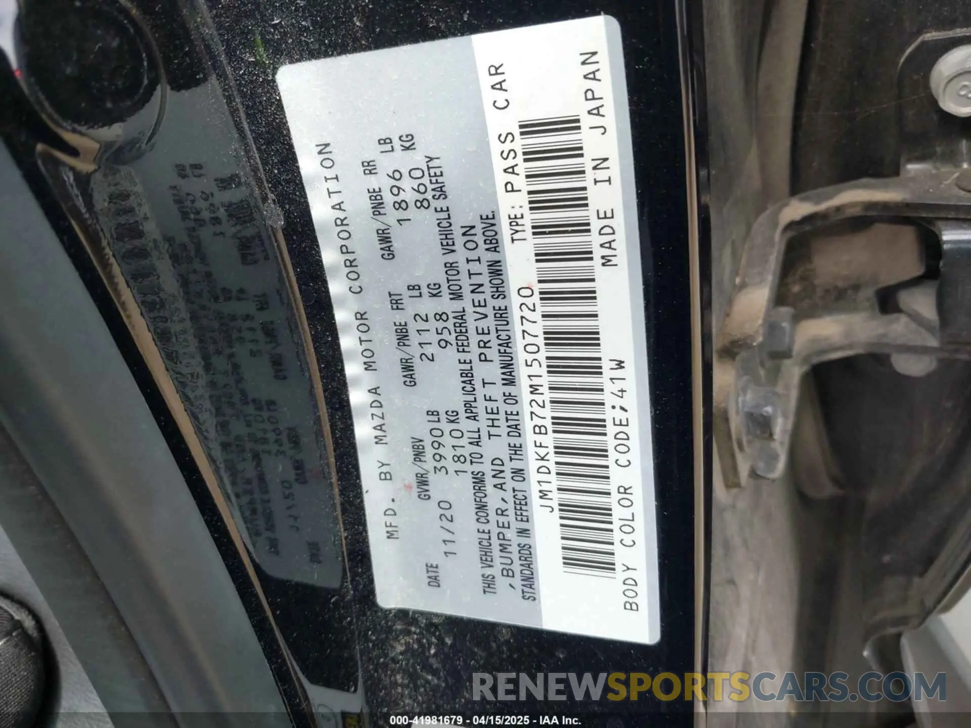9 Photograph of a damaged car JM1DKFB72M1507720 MAZDA CX-3 2021