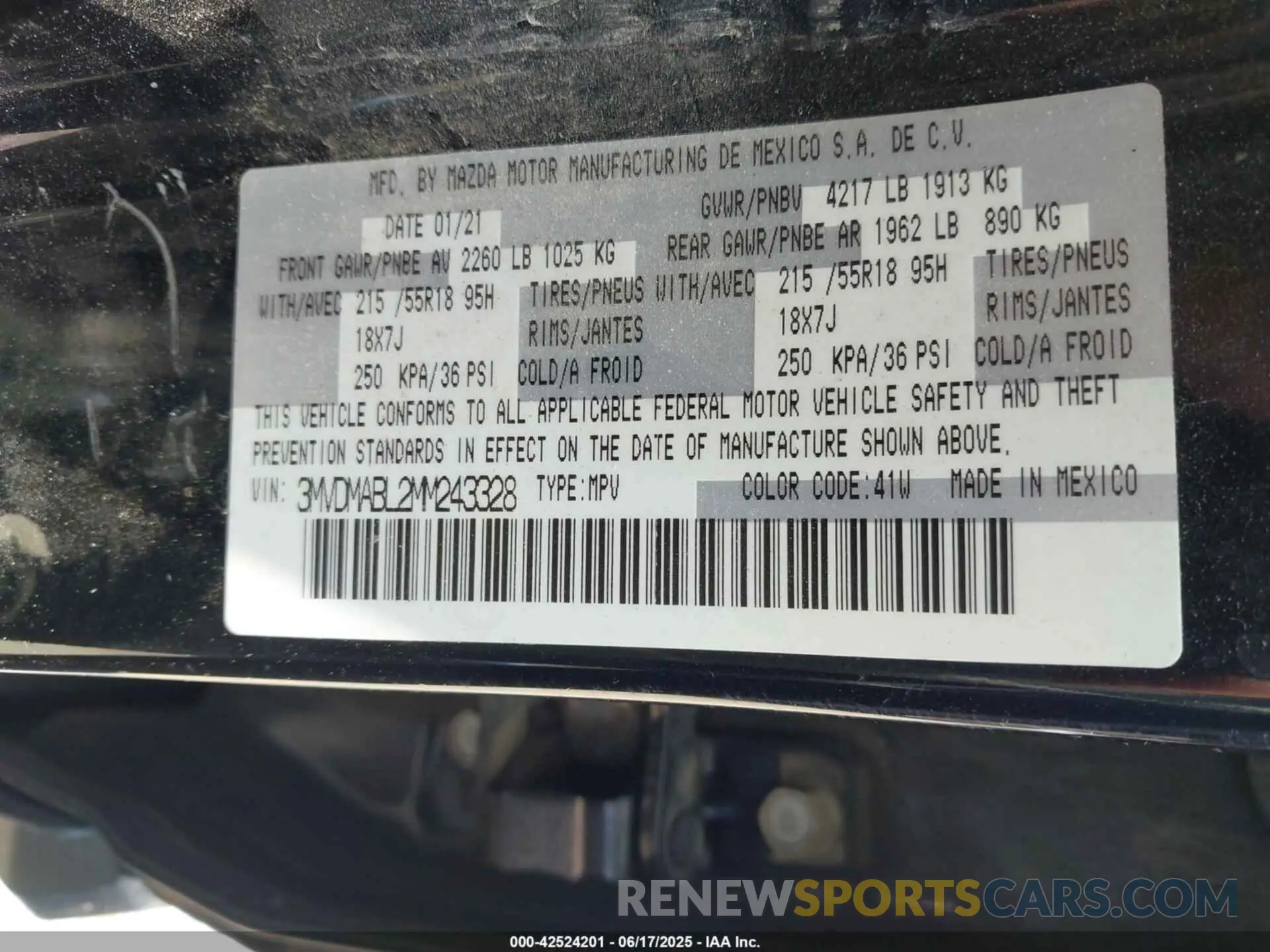 9 Photograph of a damaged car 3MVDMABL2MM243328 MAZDA CX-30 2021
