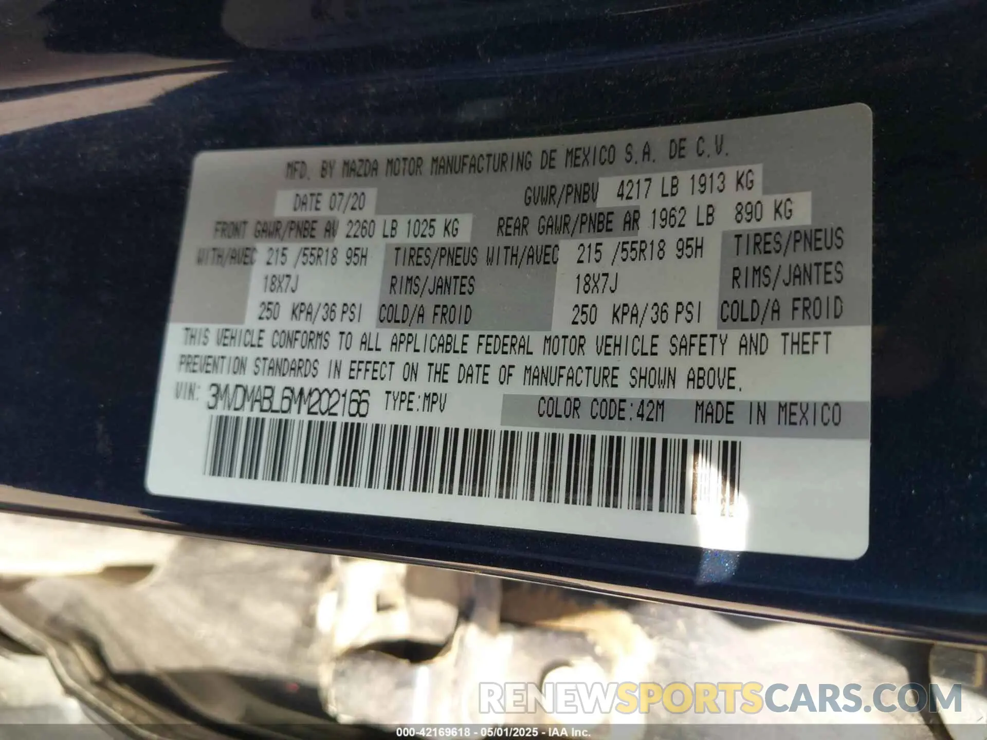 9 Фотография поврежденного автомобиля 3MVDMABL6MM202166 MAZDA CX-30 2021