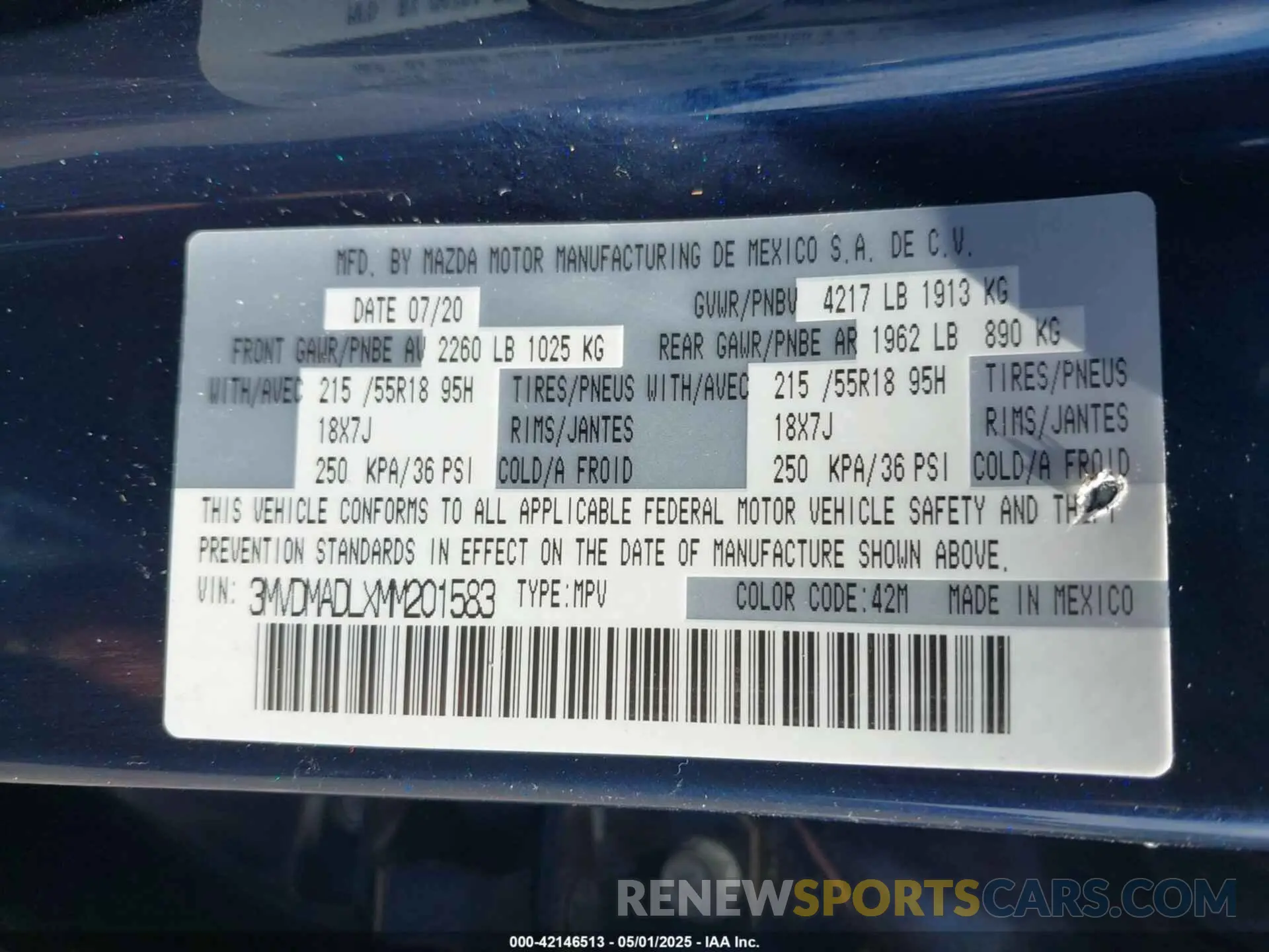 9 Photograph of a damaged car 3MVDMADLXMM201583 MAZDA CX-30 2021