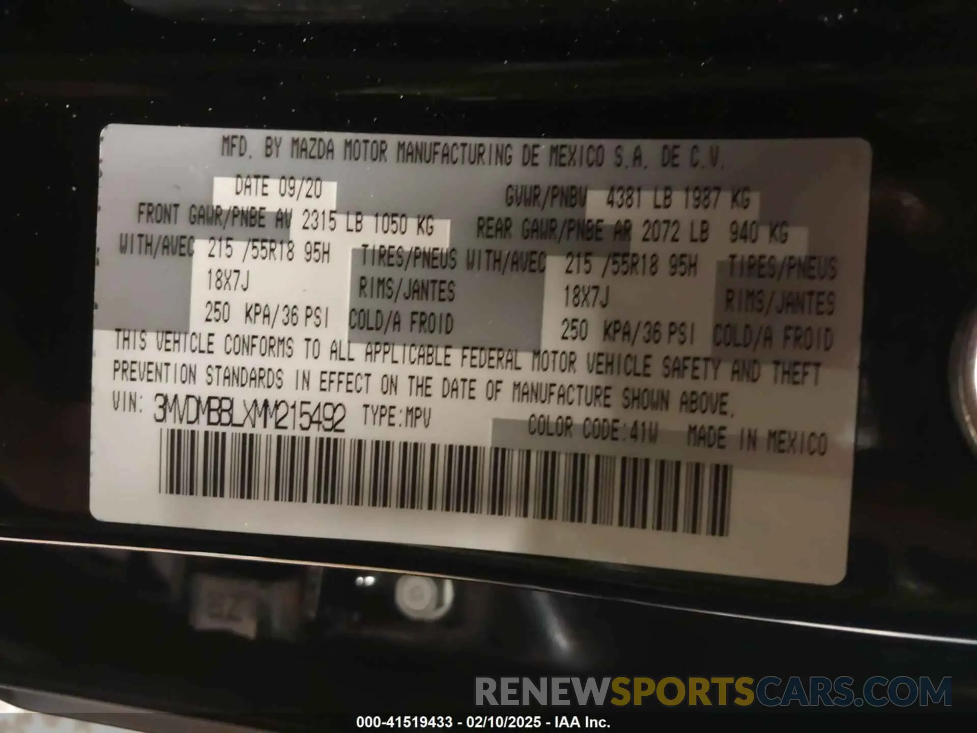 9 Photograph of a damaged car 3MVDMBBLXMM215492 MAZDA CX-30 2021
