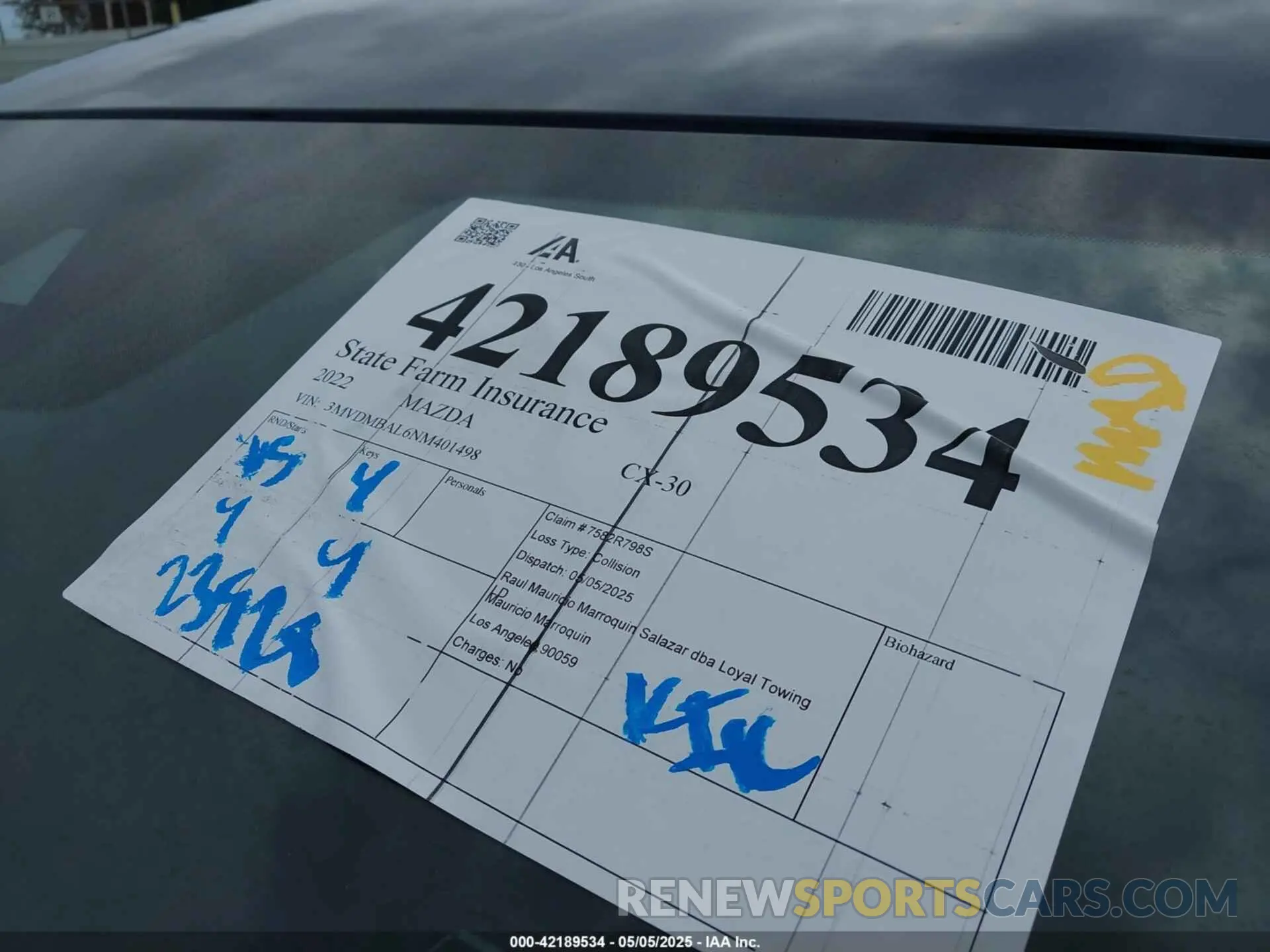 17 Фотография поврежденного автомобиля 3MVDMBAL6NM401498 MAZDA CX-30 2022