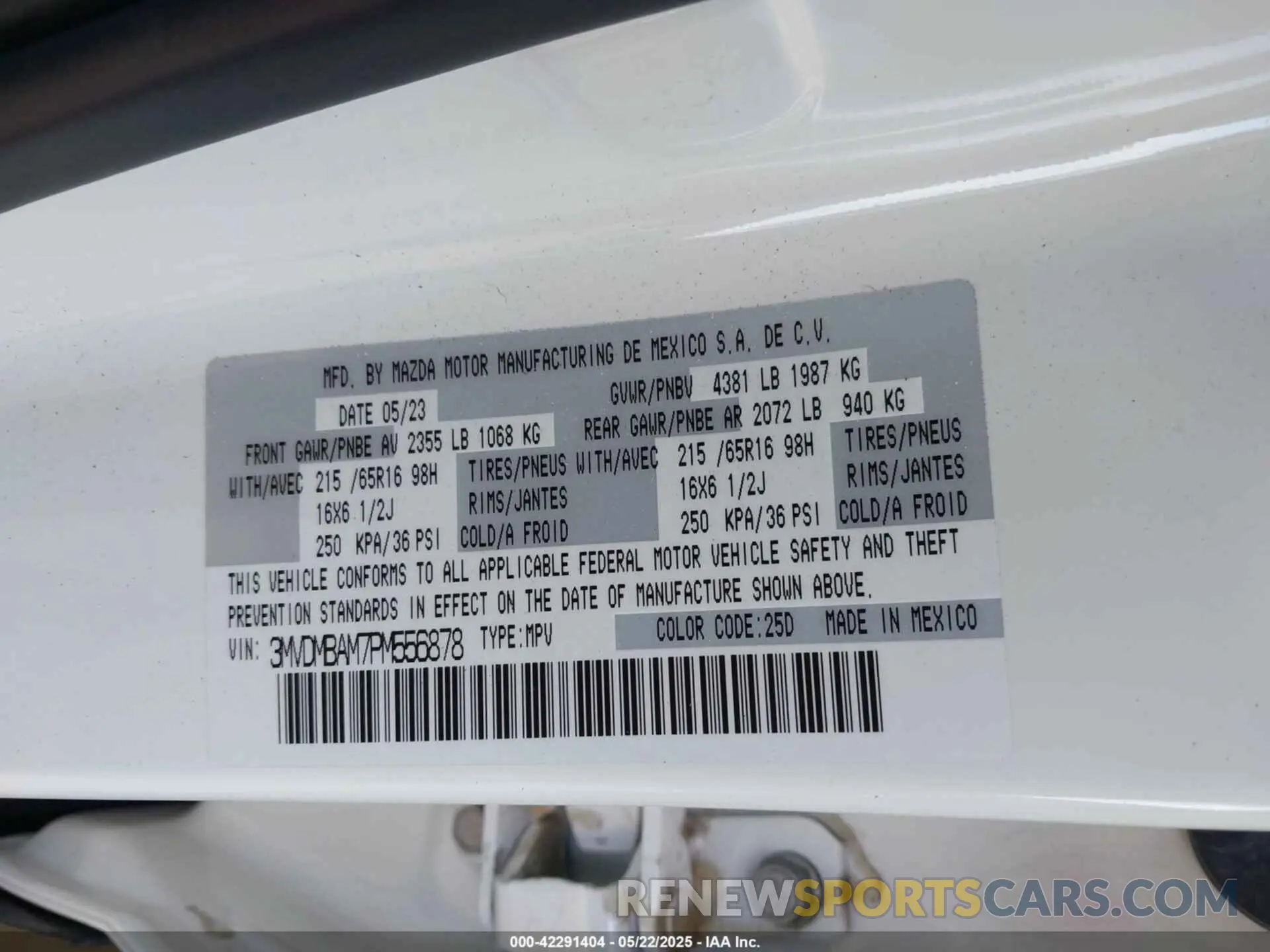 9 Photograph of a damaged car 3MVDMBAM7PM556878 MAZDA CX-30 2023